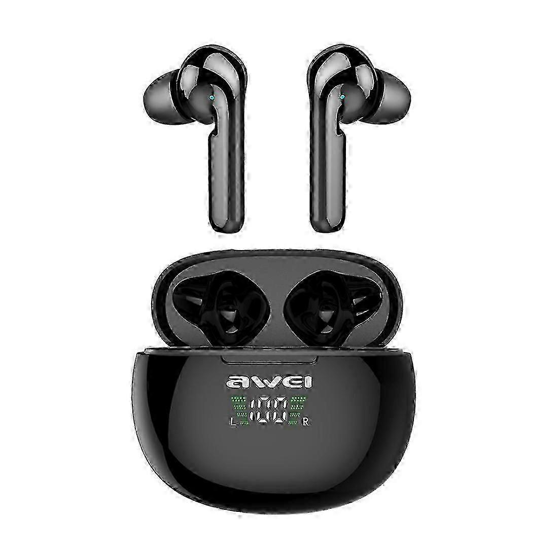 2025 awei T15P Bluetooth V5.0 TWS Ture Wireless Sport LED Display Headset mit