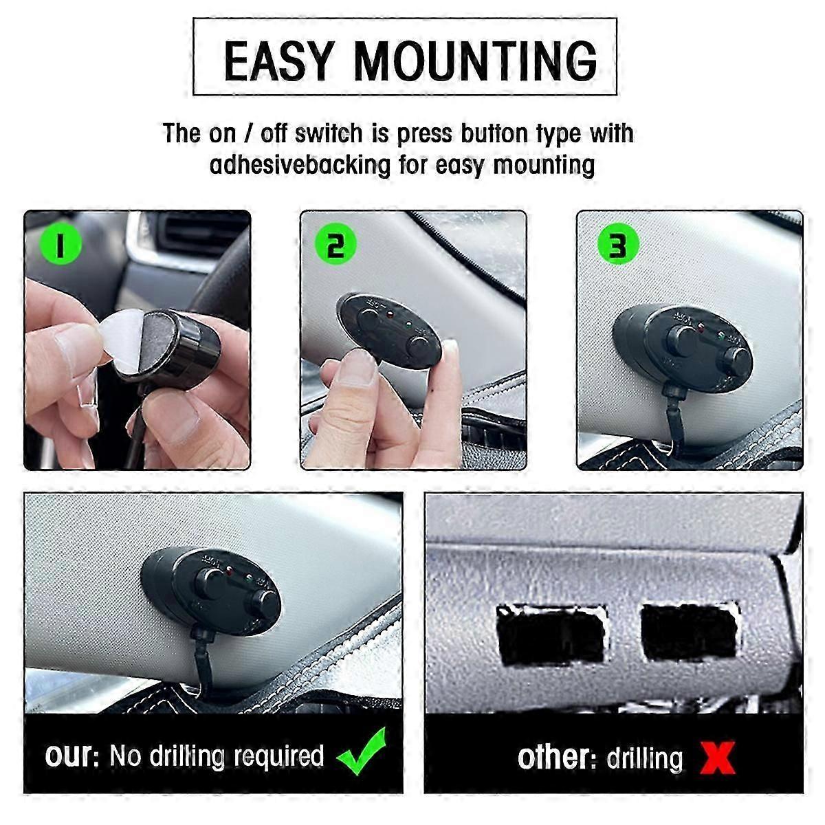 4 Inch Square LED Work Light with Wiring Harness Kit