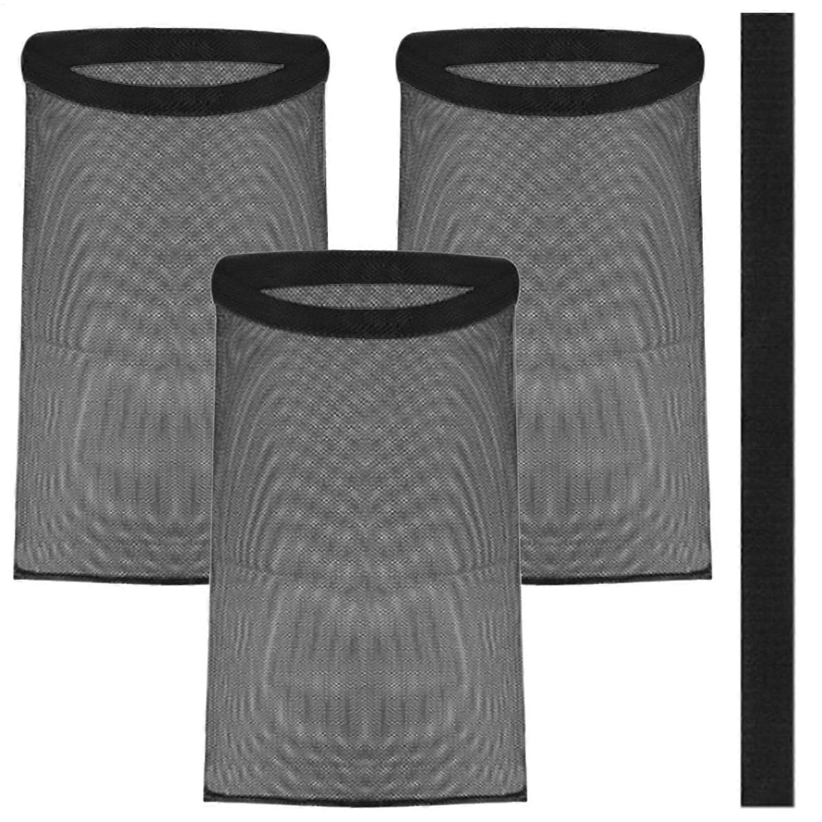 Dryer Vent Lint Catcher Filter Bag, 3-Pack Nylon Dust Bags with Adhesive Strips, 39x25x1cm for Indoor Laundry Room