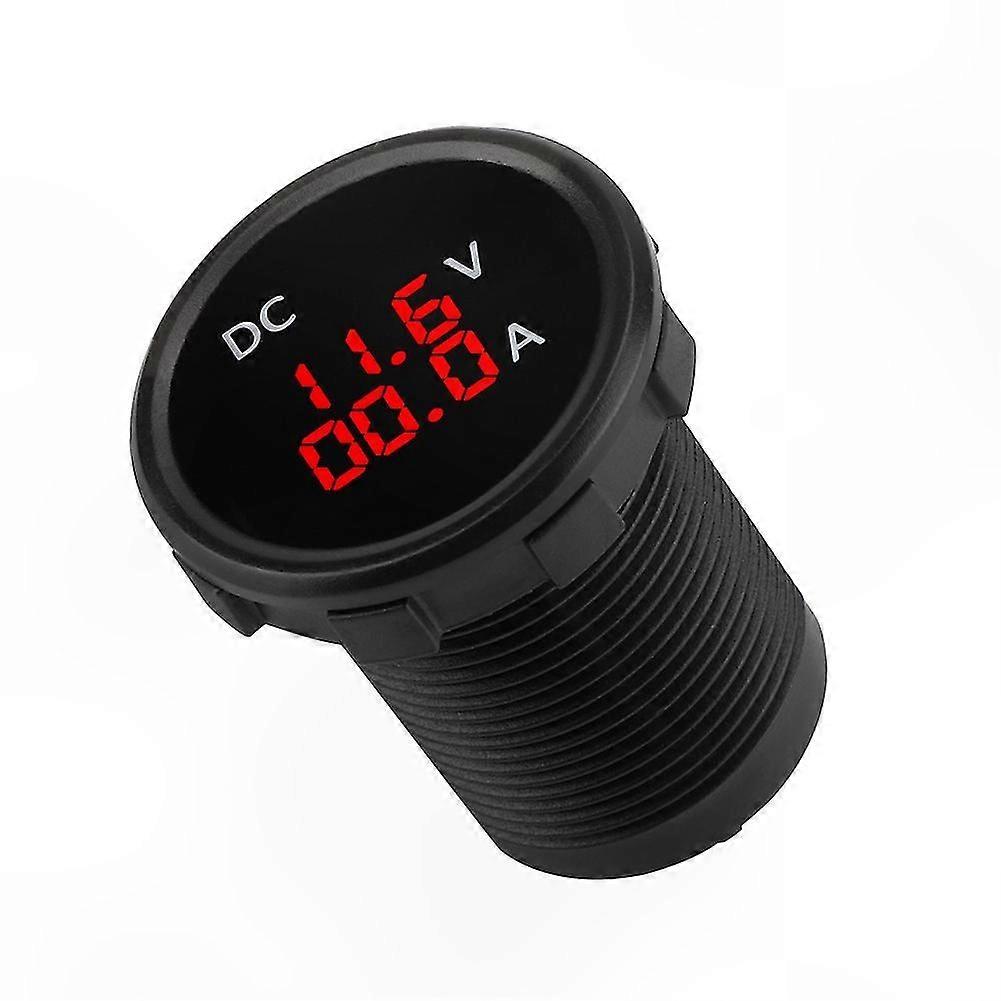 Red LED Digital Voltmeter Ammeter for Car Boat Motorcycle 12-24V Voltage Current Display Monitor