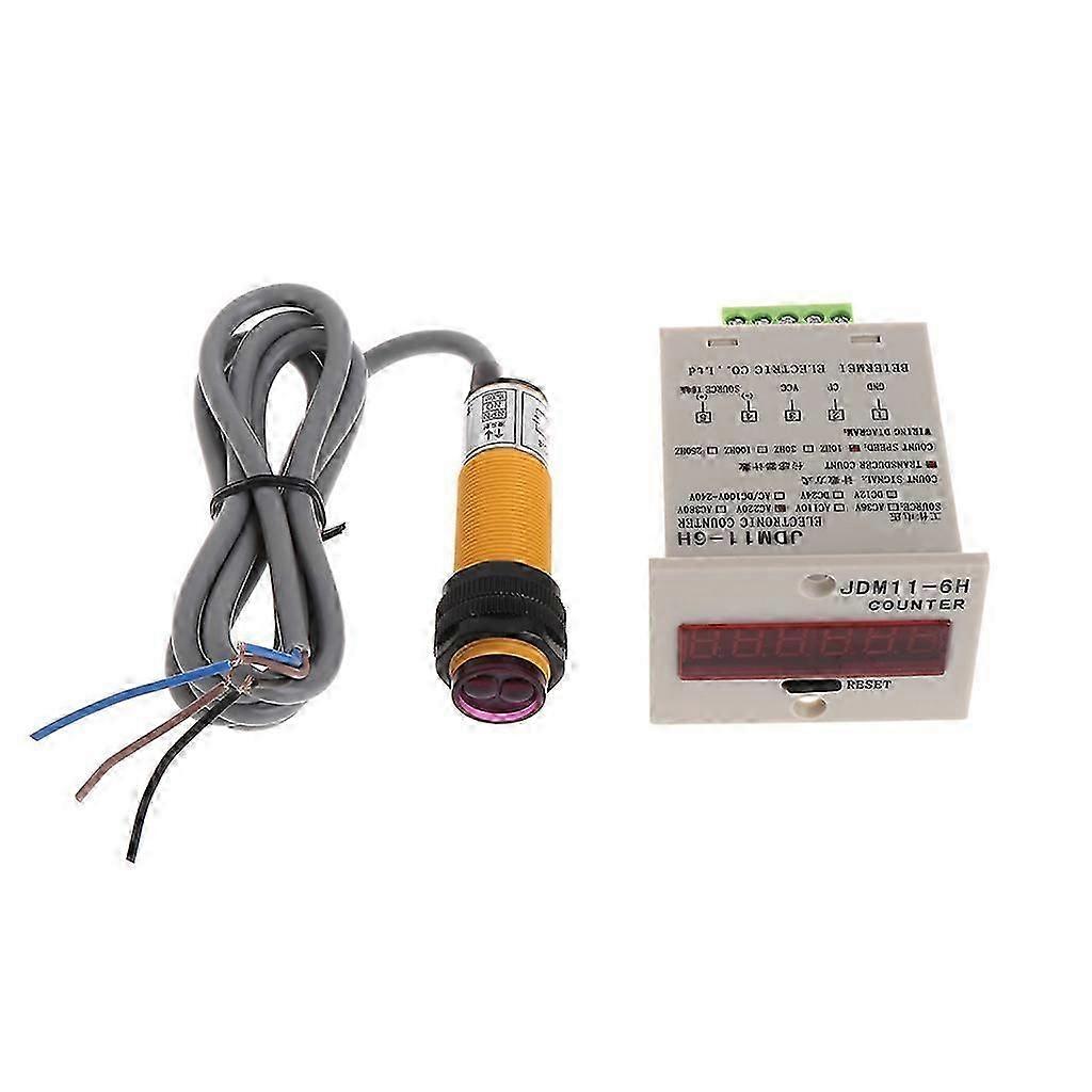 Elektronischer Zähler 1-999999 Zähler 6-stellige LED-Anzeige Optoelektronischer Sensor