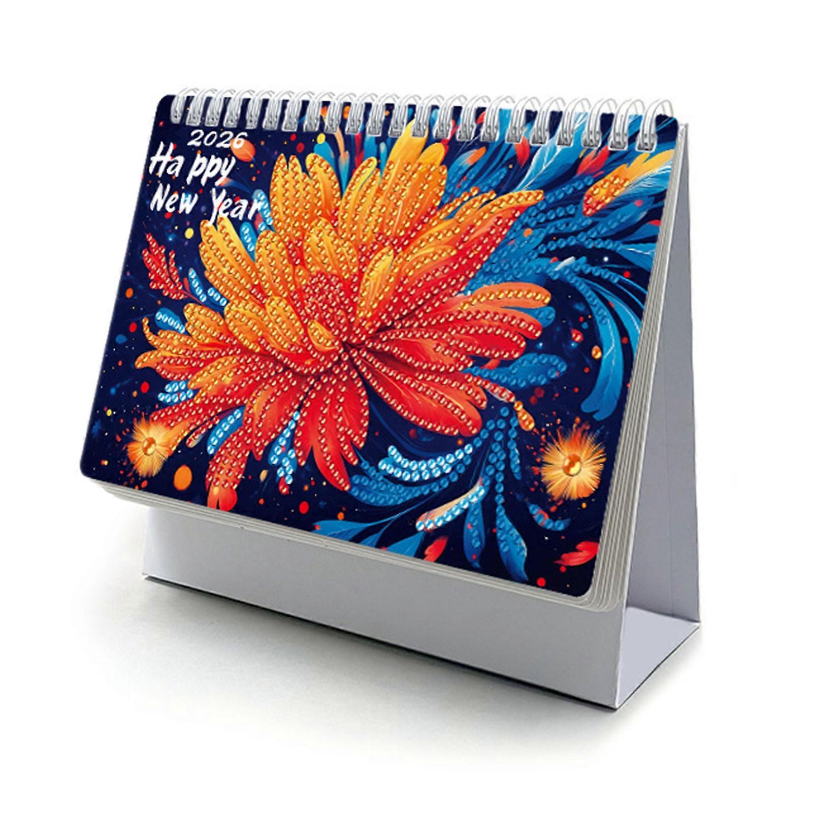2026 Diamond-Painting Calendar Kit Beginner-Friendly Diamond-Art Table Ornaments for Living Room Display