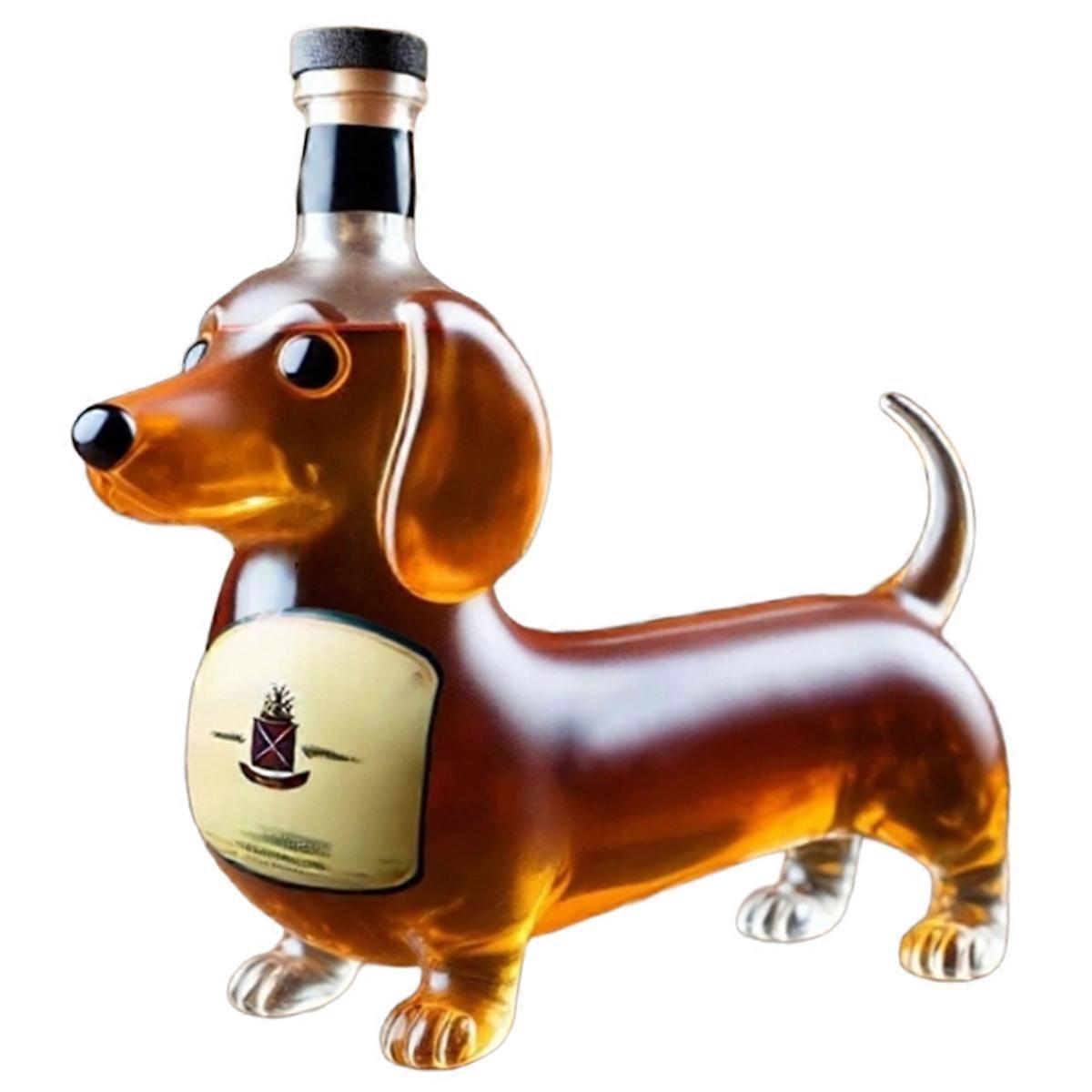 Dachshund Dog Whiskey Bottle,Reusable Liquor Flask Glassware D