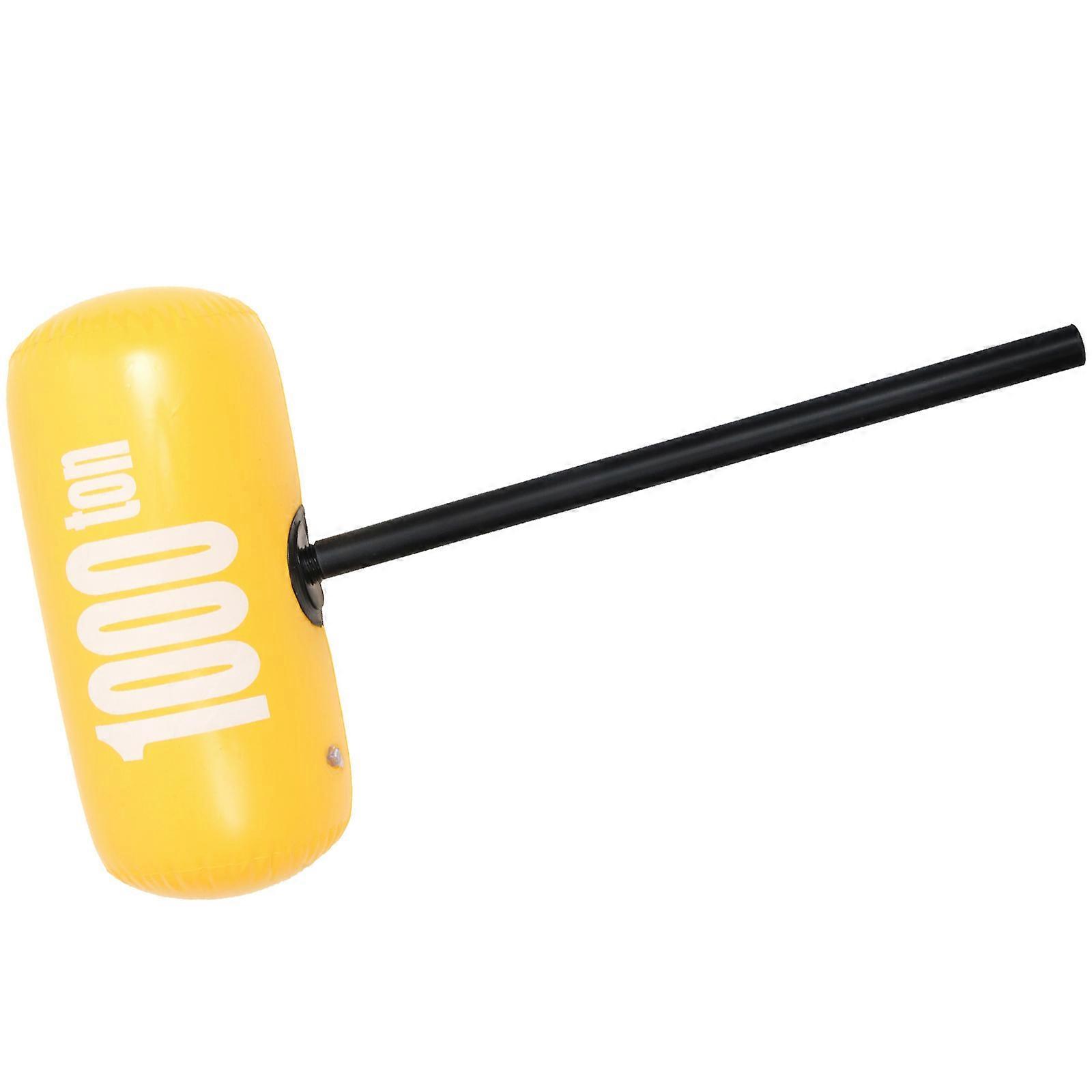 Giant Inflatable Hammer Toy Hammer Stage Props Pvc Yellow for Party Game Props 2Pcs