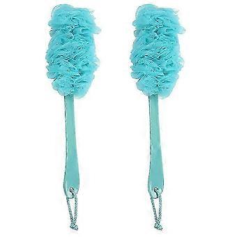 Duschwäscher mit langem Griff und weichem Nylon-Luffa für Körperpeeling und Badezimmerreinigung