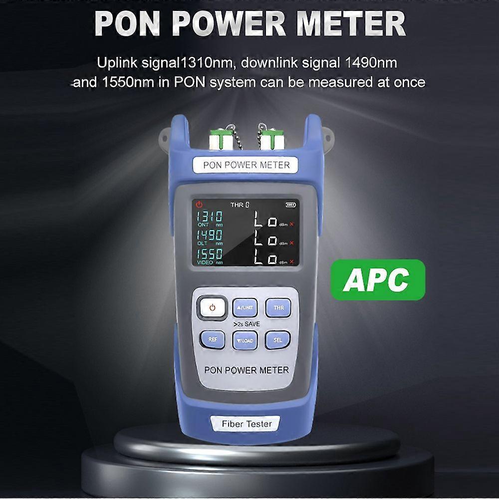 Handheld PON Power Meter Optical Fiber Tester Network Ten Data Storage 1310nm 1490nm 1550nm Video FTTX ONT OLT Signals Measurement Device
