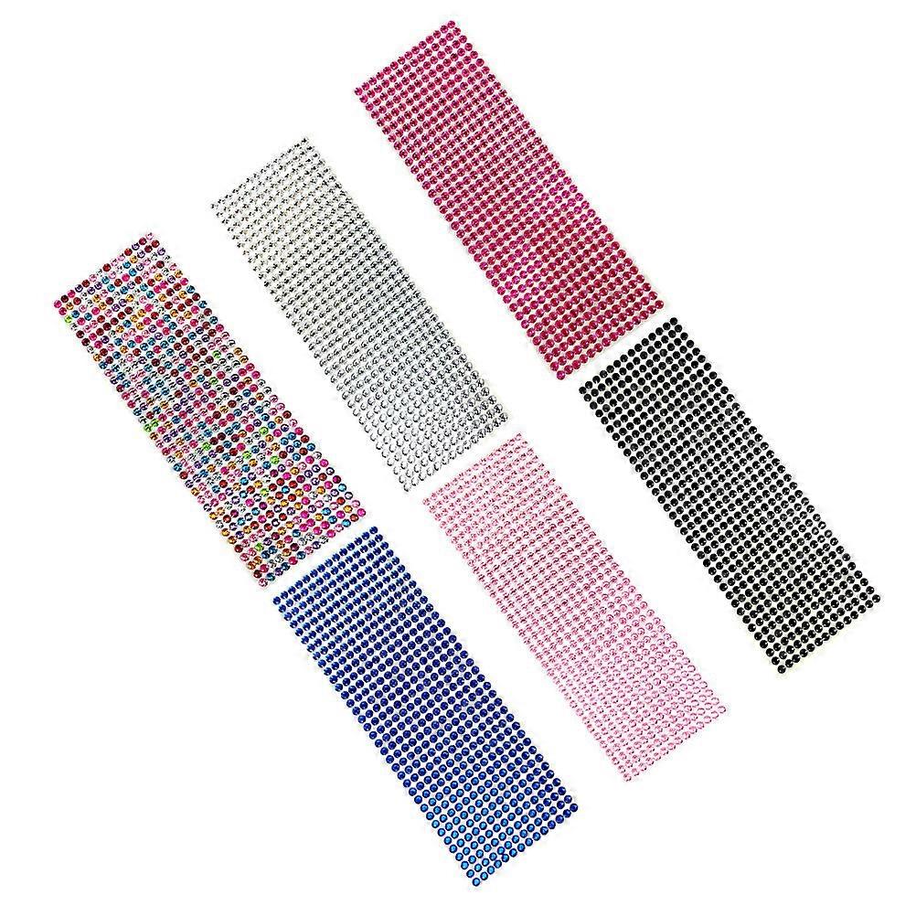 Portable Stickers Self Adhesive Decorative Face Gems for Scrapbooks, Diaries, Cars, and Hand Crafts Random Colors, Easy to Apply