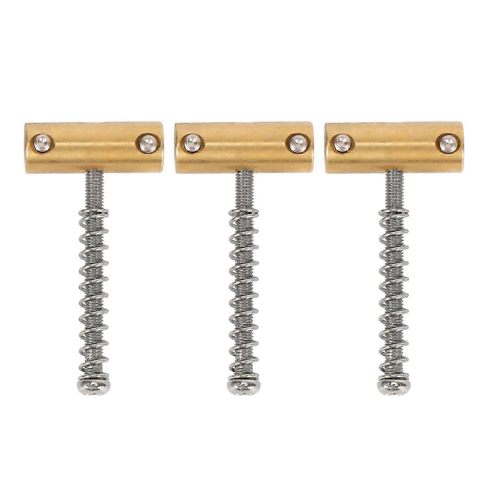 Guitar Compensated Bridge Brass Saddles Set 10.8mm Style Bridge Saddle for TL Style 6 Strings Electric Guitar Part(3Pcs)