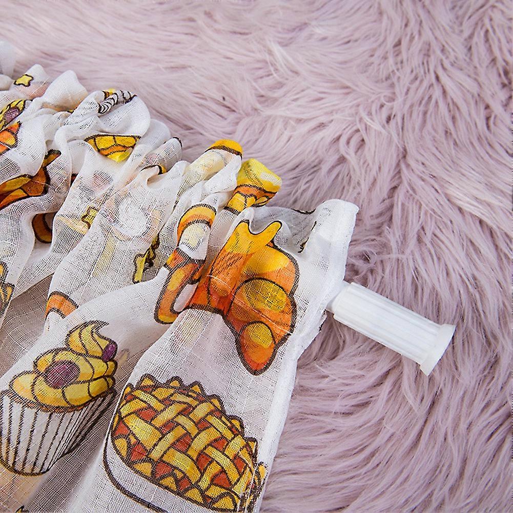 Cartoon Bread Pattern Short Curtain 100x50cm Polyester Decor