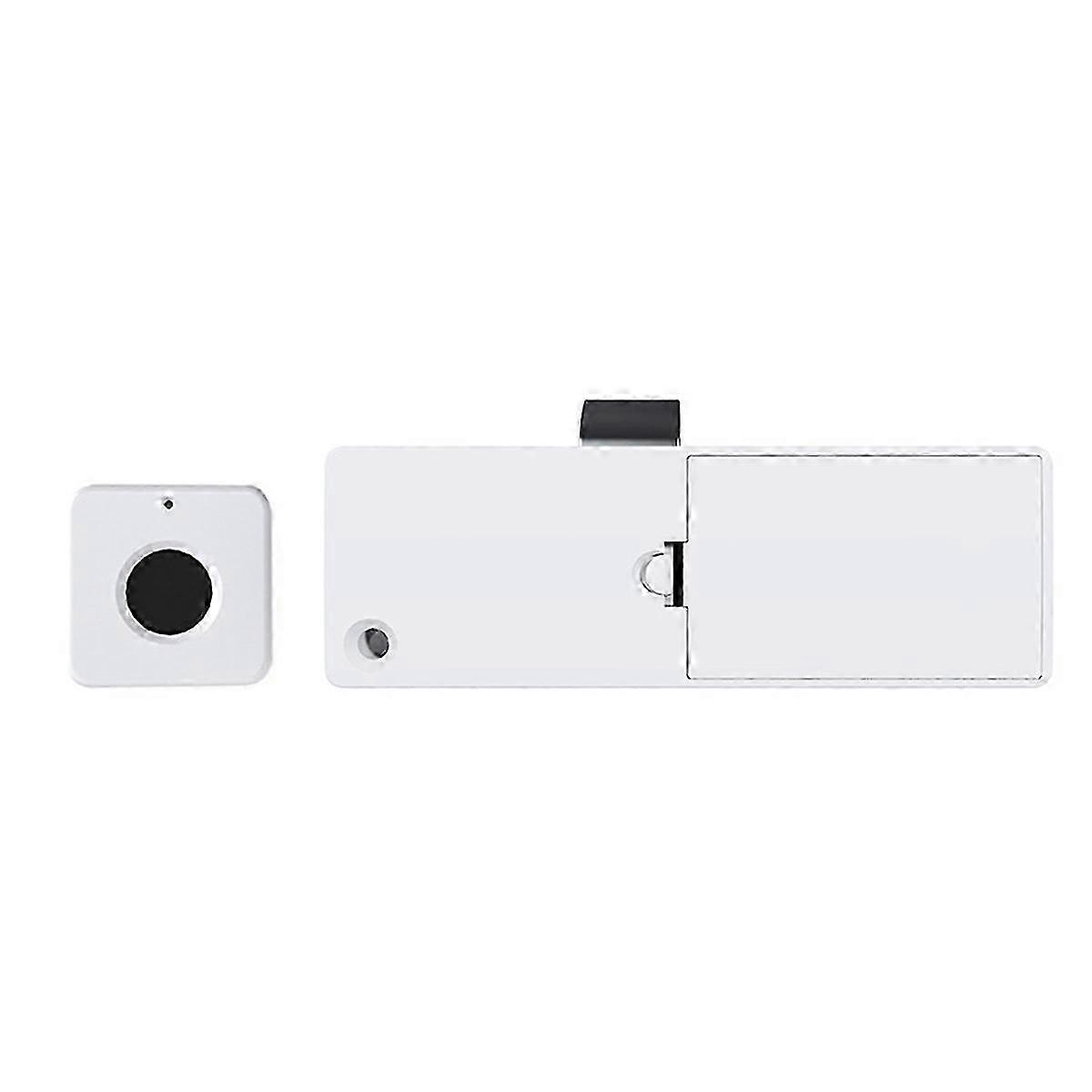 Biometric Fingerprint Lock Smart Drawer Lock with White Anti-Theft Design and Keyless Fingerprint Security for Furniture