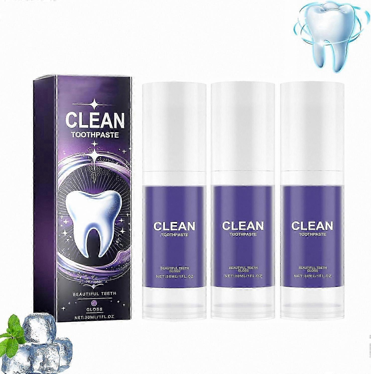 Purple Teeth Whitening Toothpaste for Stain Removal and Color Correction