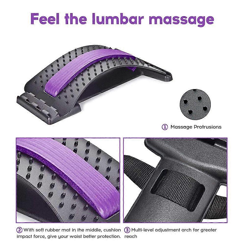 Back Massager Stretcher Fitness Stretch Equipment Lumbar Support Relaxation Mate Spinal Pain Relieve Chiropractor
