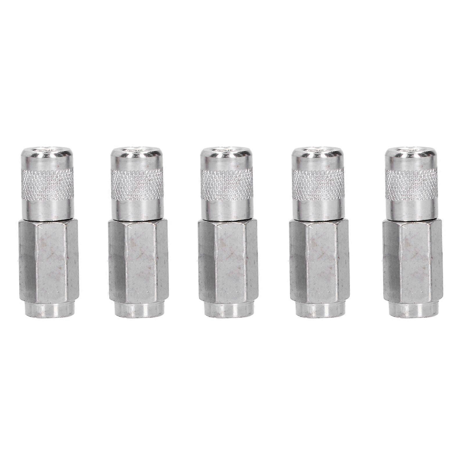 5Pcs Grease Gun Coupler Tightly Bite Durable WearResistant Grease Gun Flat Nozzle for Equipment Maintenance