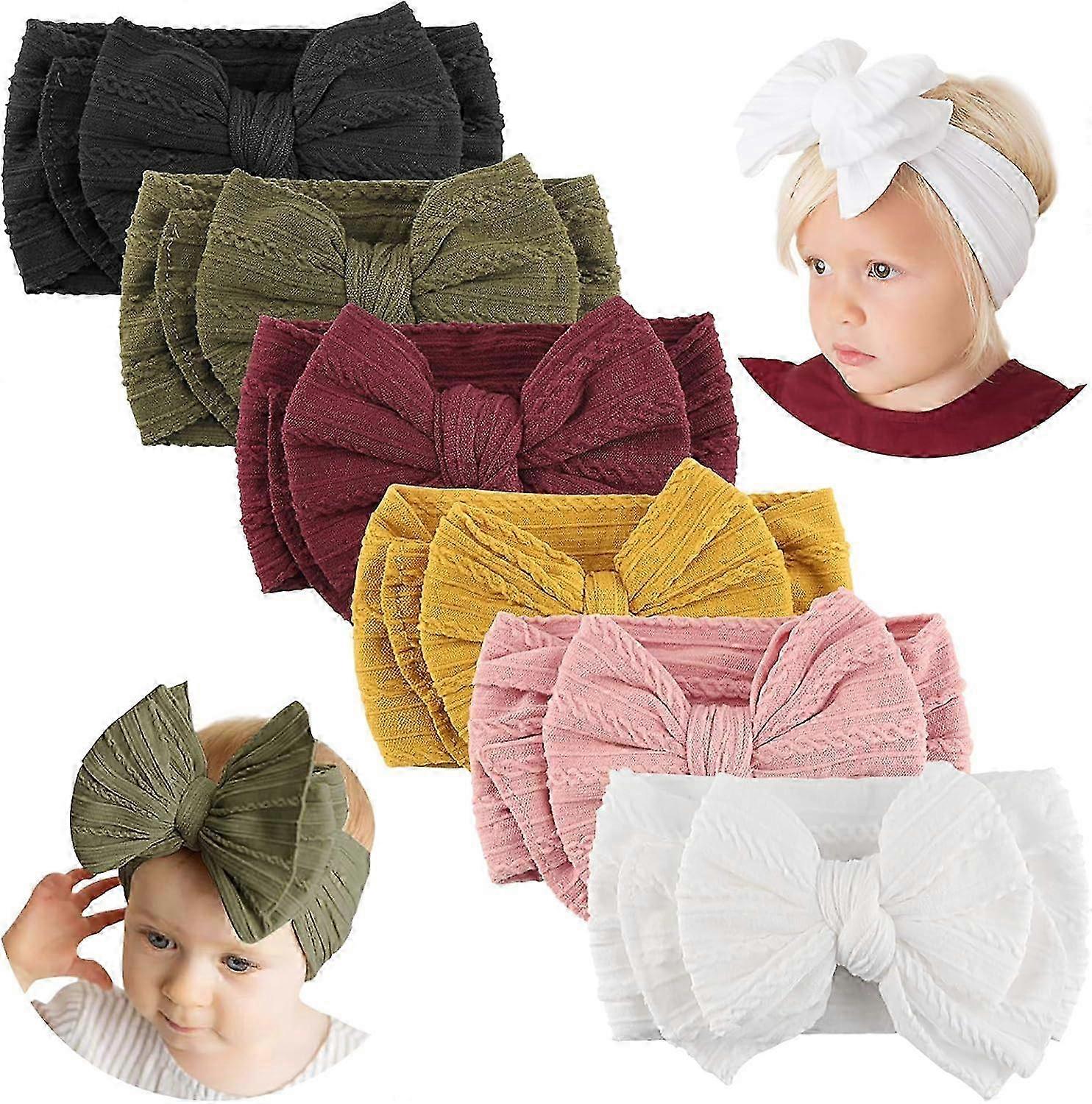 Headband Handmade do bebê com curva, headband de nylon do estiramento para o bebê do bebé$Handmade headband do bebê com curva, headband de nylon do estiramento para o bebé--