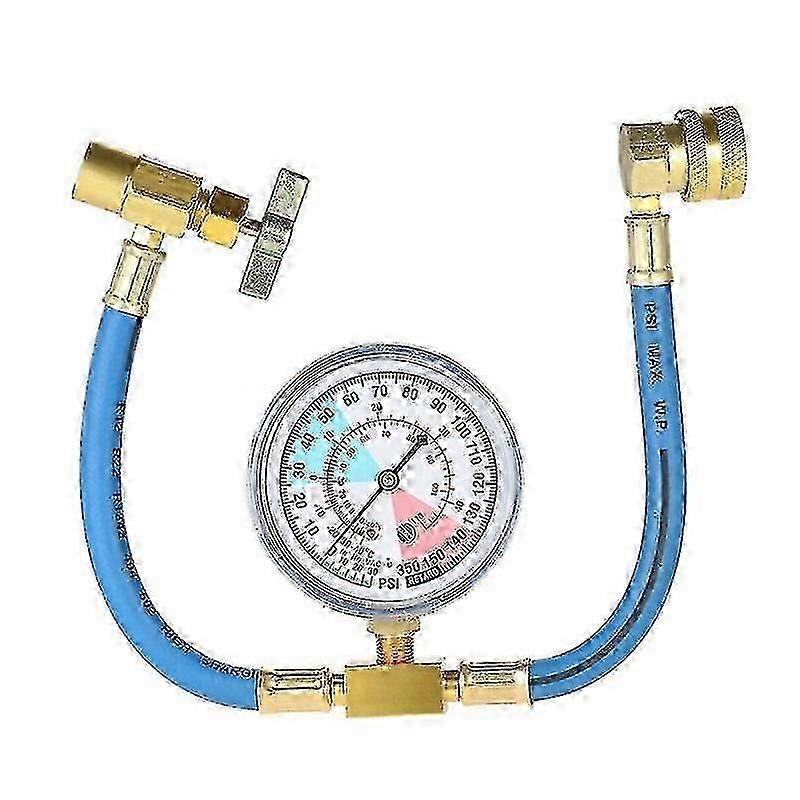 R134a car AC refill tool with pressure gauge for maintenance
