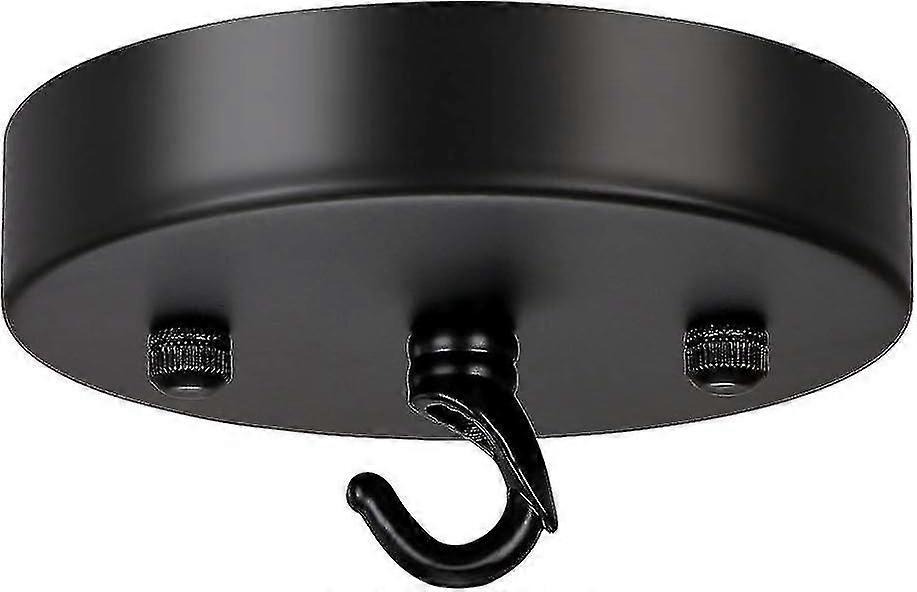 Kit d’auvent en acier de 4,72 pouces, kit d’auvent de plafond noir avec crochet, plaque d’éclairage de plafond moderne, auvent de luminaire compatible avec la suspension