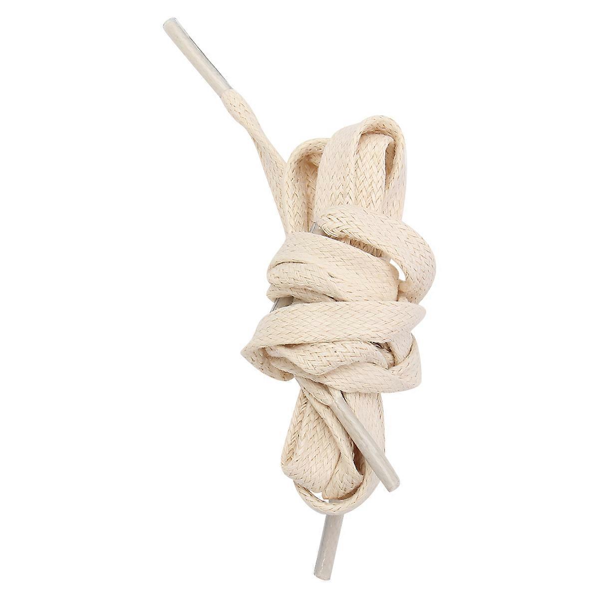 1 Pair Waxed Cotton Flat Shoelaces for Sneakers Casual Shoe Tie