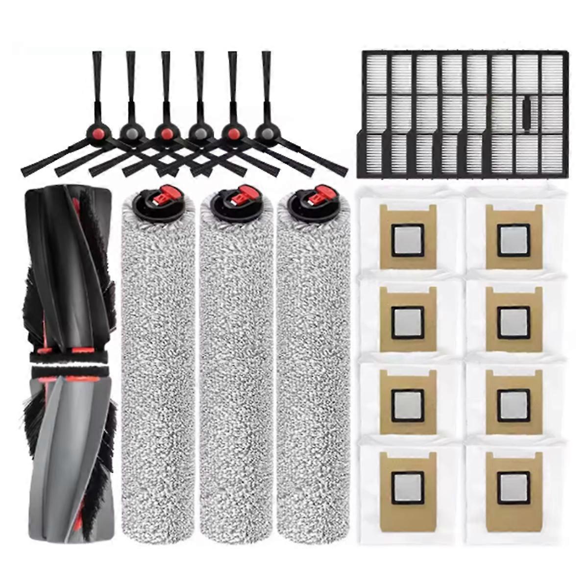 24PCS for Omni E25 / E28 Vacuum Cleaner Spare Part Vacuum Main Brush Roller Brush Side Brush Dust Bag Filter