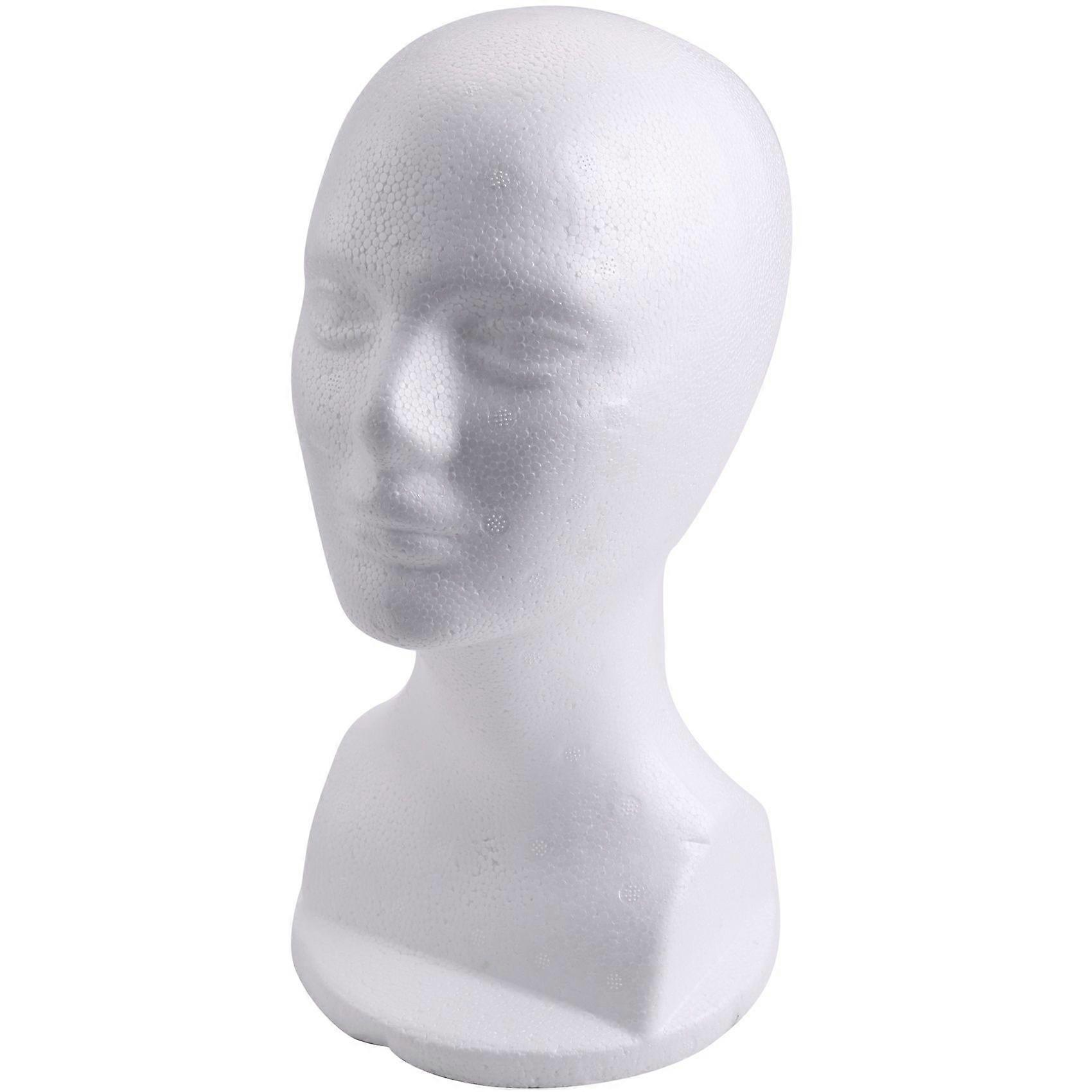 Styrofoam Mannequin Foam Head Model Glasses Hat Wig Display Stand