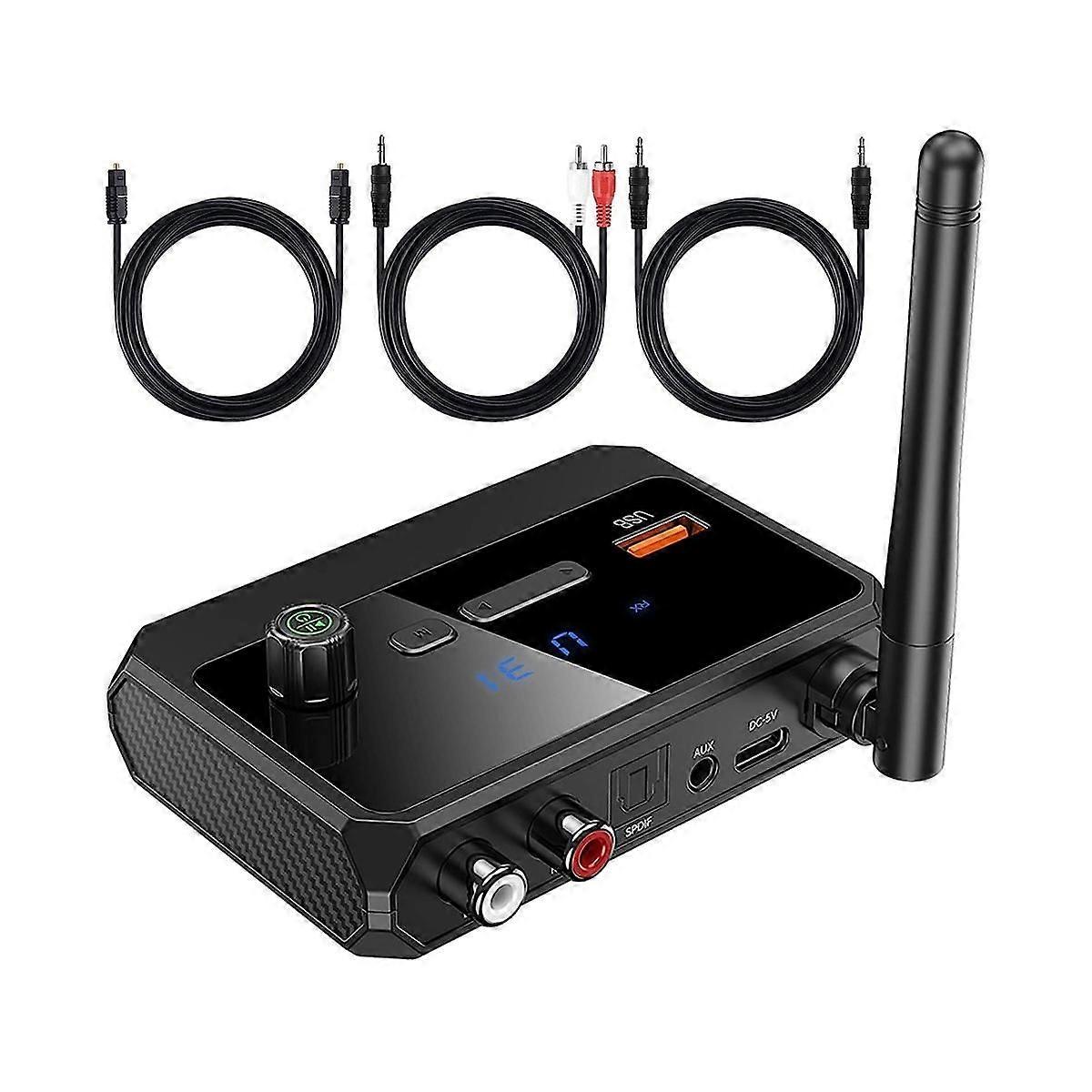 Bluetooth Adapter for Stereo Receiver - Bluetooth 5.3 Receiver, Wireless Audio Adapter for Home Ste