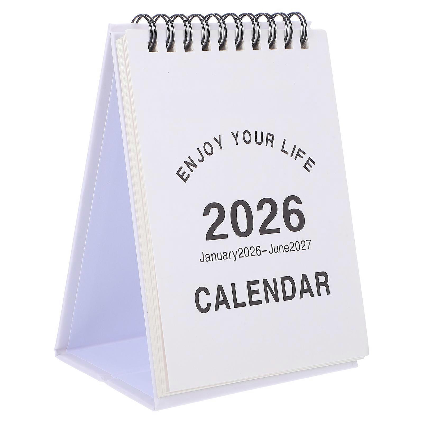 Modern Flip Monthly Desk Calendar 2026 For Workspace Home 4Pcs