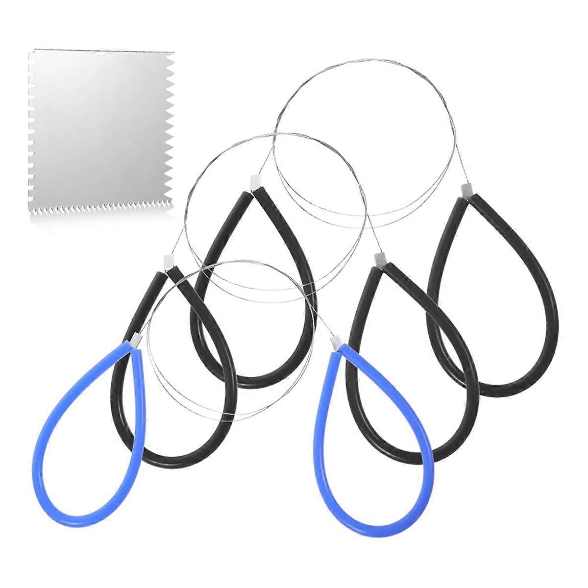 4 PCS Clay Wire Cutter, Pottery Wire Cutter Rubber Handle, Cheese Cut Tools for Clay Artist Sculpting Cheese Dough