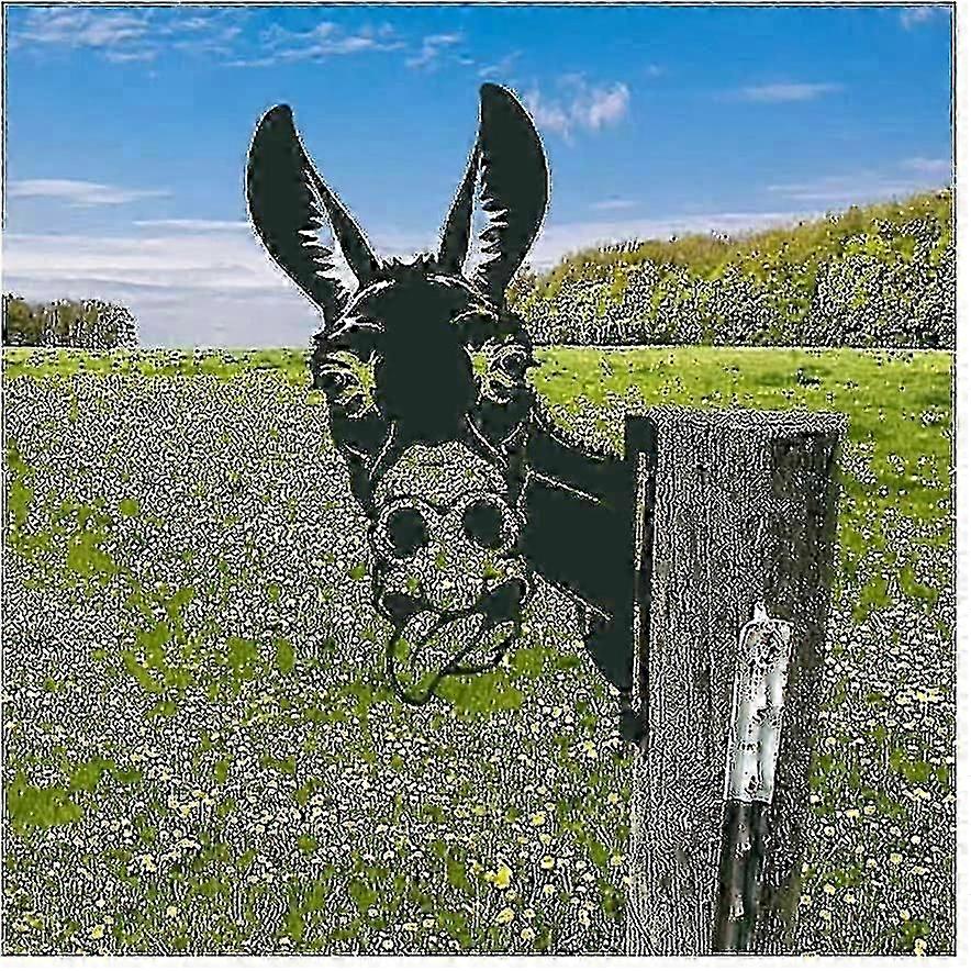 Metal Donkey Garden Ornaments For Fences Outdoor Decorations Home Donkey Animals Garden Decor Sculptures Rusty Cast Iron Silhouettes Tree Yard Wall Ar