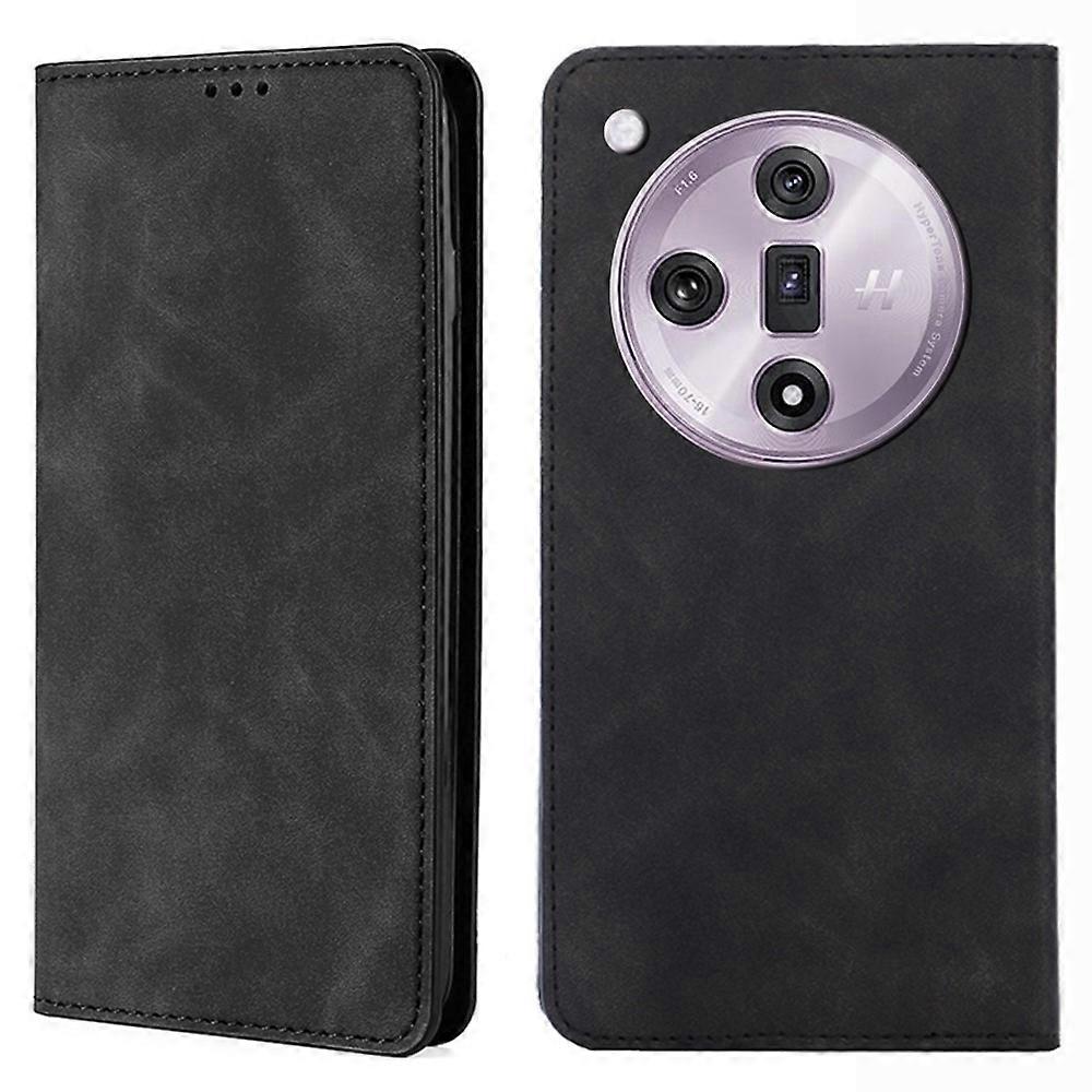 متوافق مع Oppo Find X7 5G جراب جلد PU + غطاء هاتف TPU مع حامل بطاقة