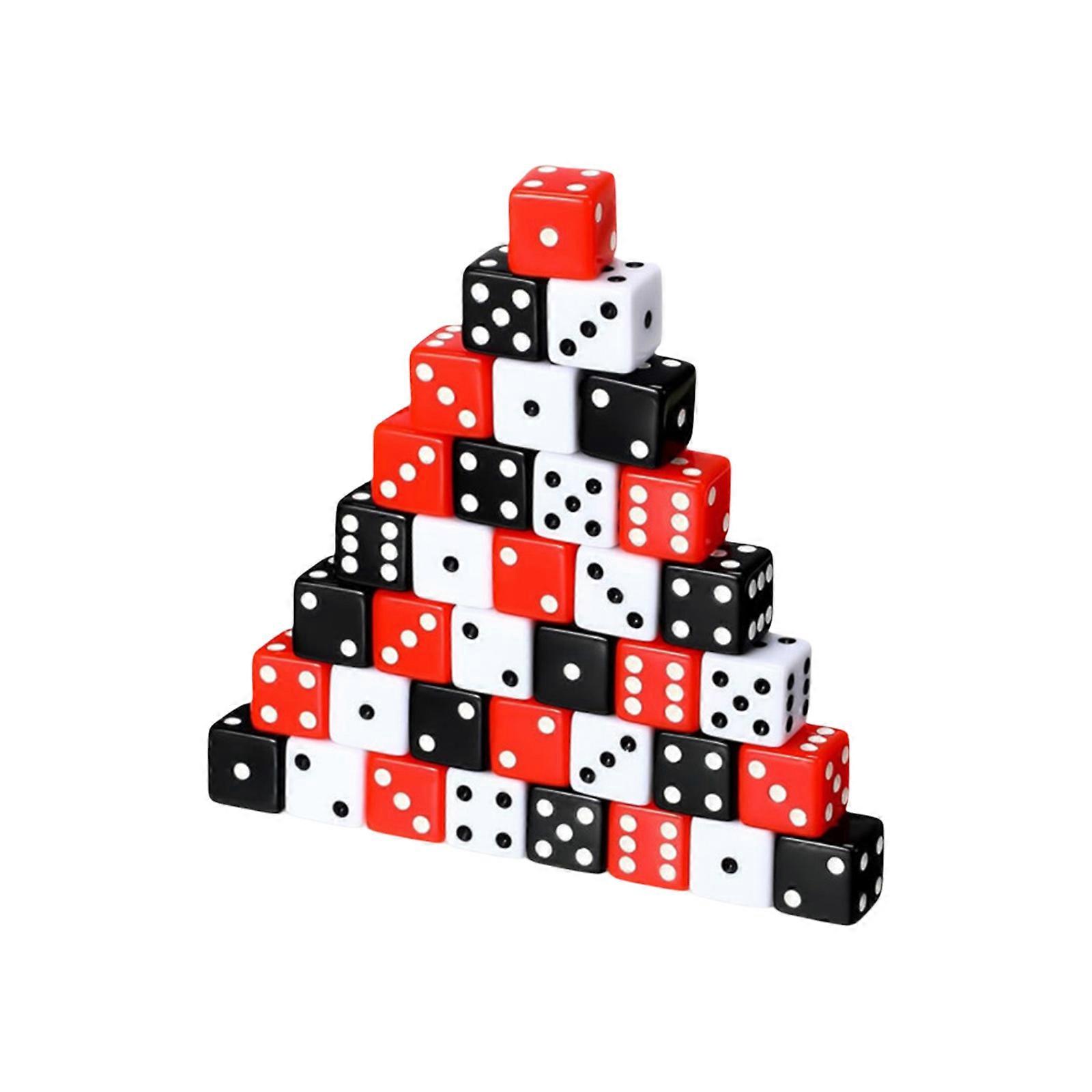 36Pcs Acrylic Mult Sided Dices Role Playing Table Game Dices Six Sided Dices Round Corner Dices Mahjong Accessories Multicolor