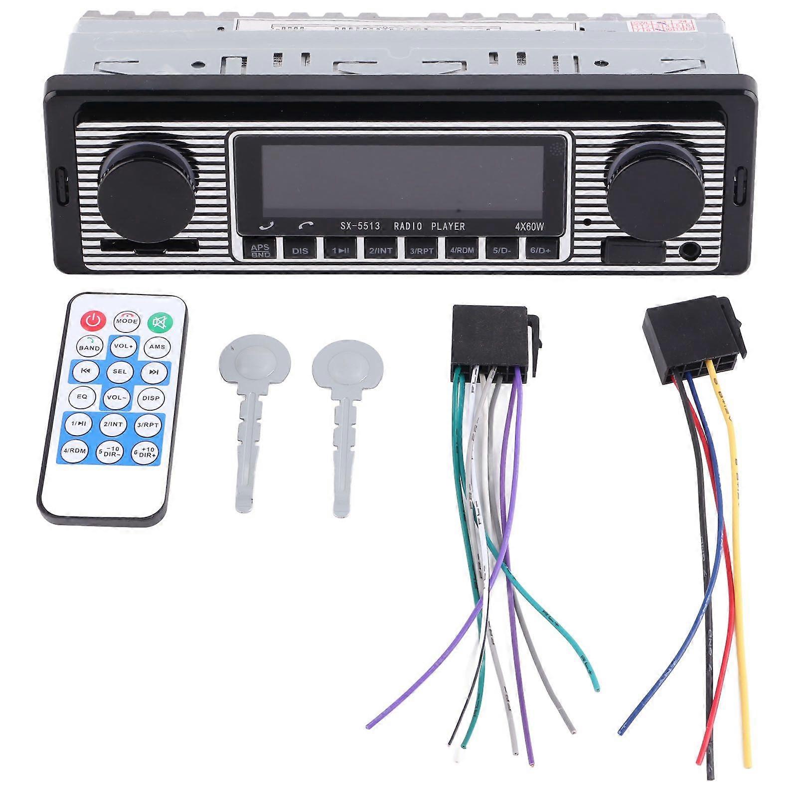 Car Radio MP3 Player Bluetooth FM Remote Control 4 Channel Audio for Vehicle Driving 5513