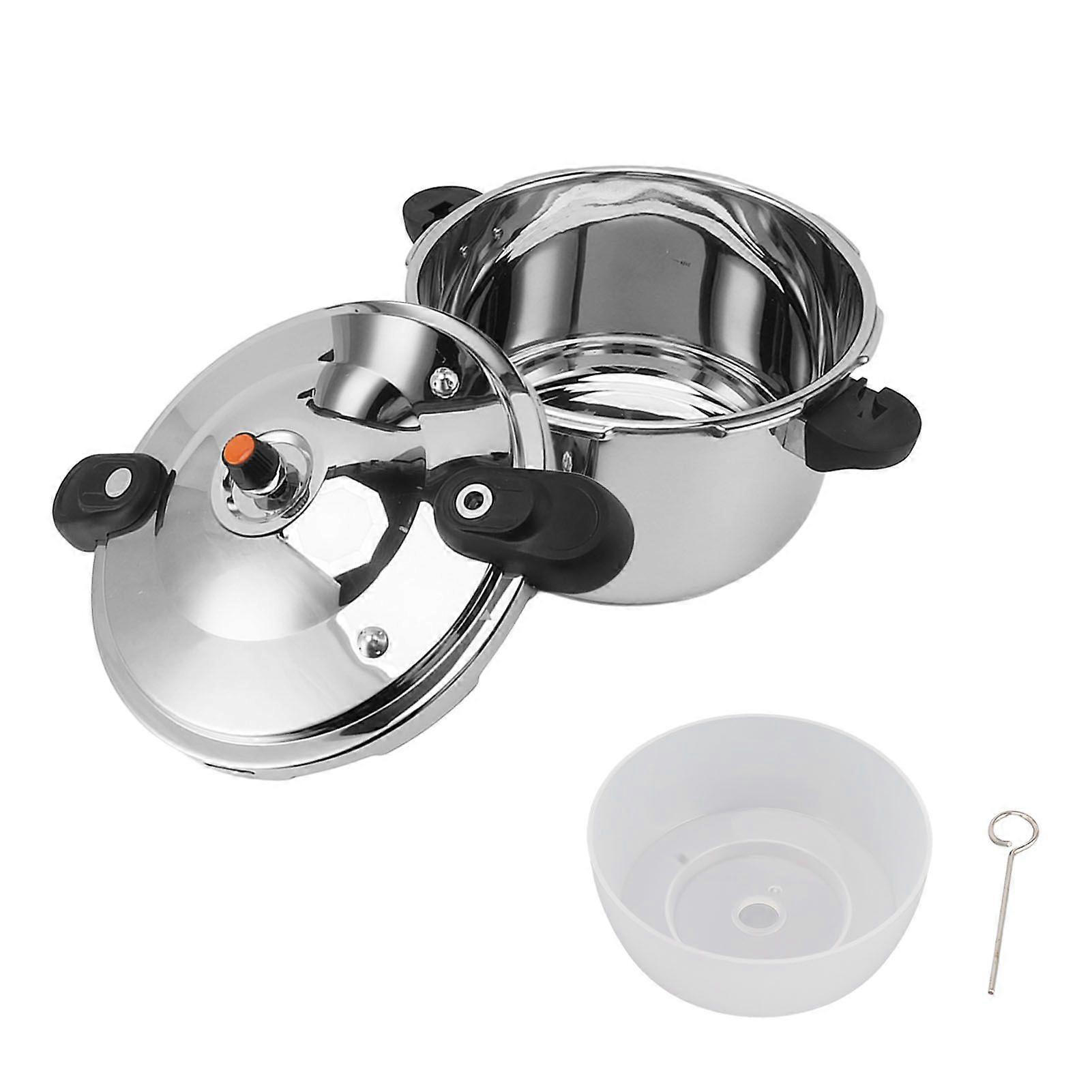 Pressure Cooker 80kpa Pressure Canner Dual Handle Stainless Steel Large Capacity Instant Kitchen Cookware for Gas Electric Stove 10L