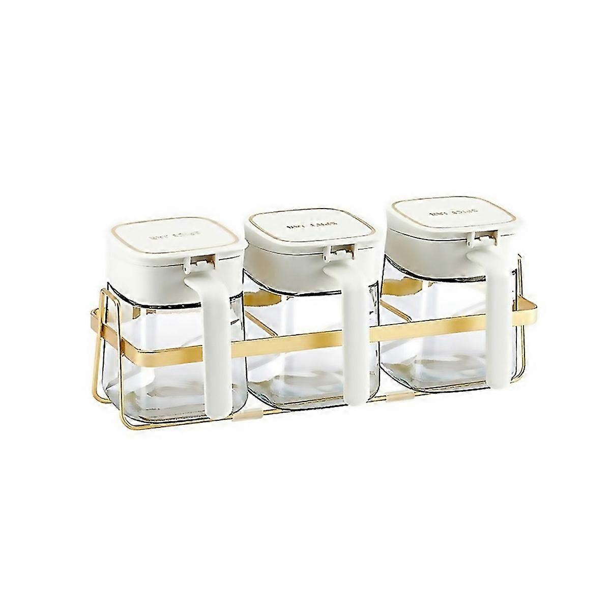 For Condiment Jar Spice Containerlids Spoons White