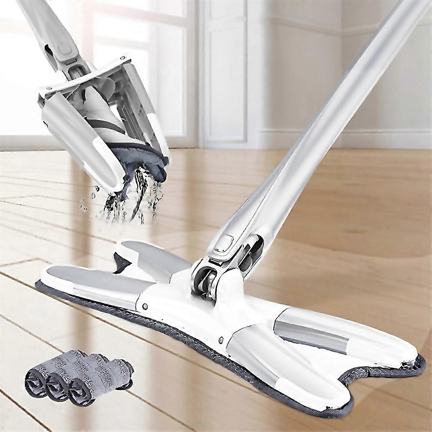 For Flat Floor Mop With Cloth Heads 360 Degree Squeeze