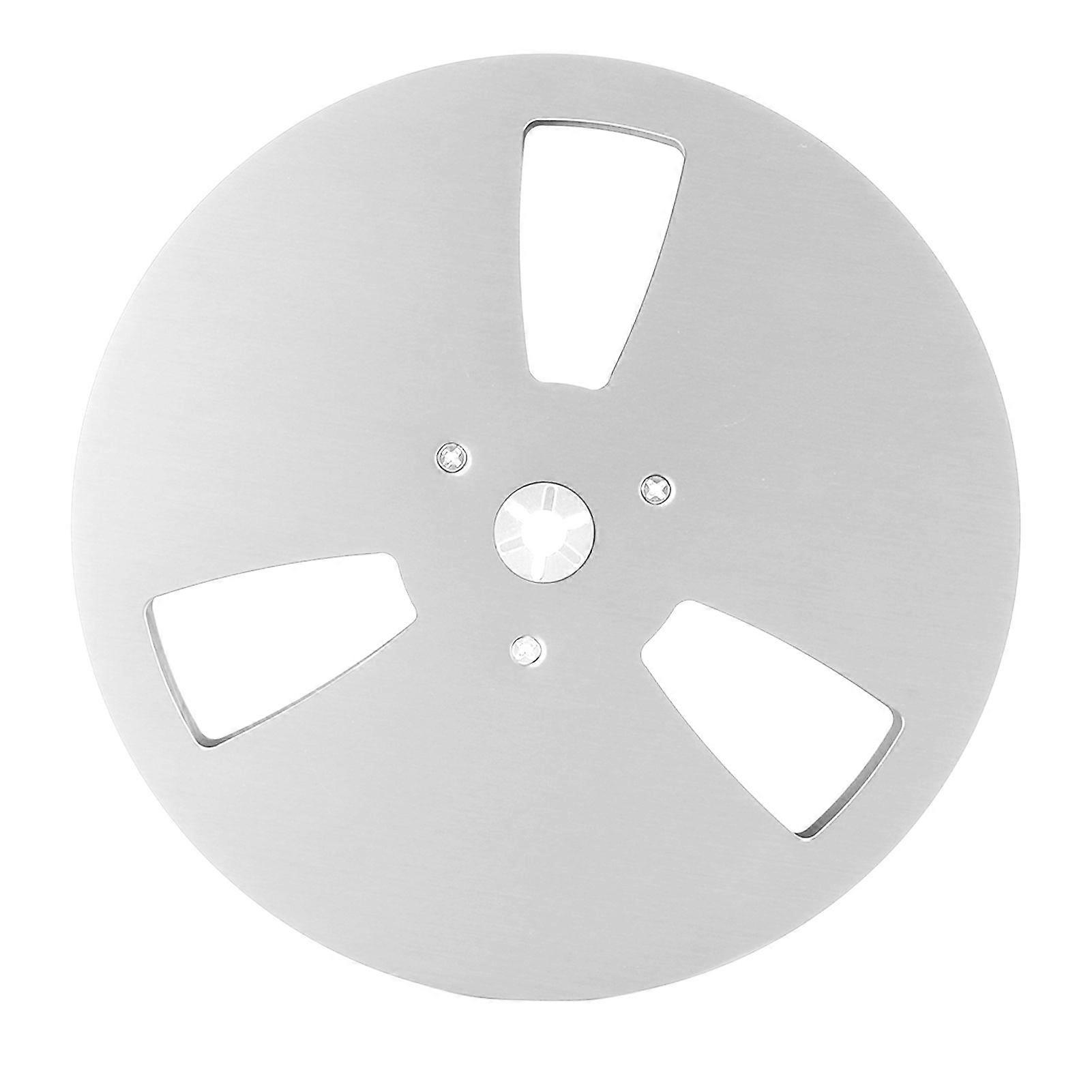 1/4 7 Inch Empty Tape Reel Aluminum Alloy 3 Hole Opening Machine Part Opener Empty Plate for TEAC Silver