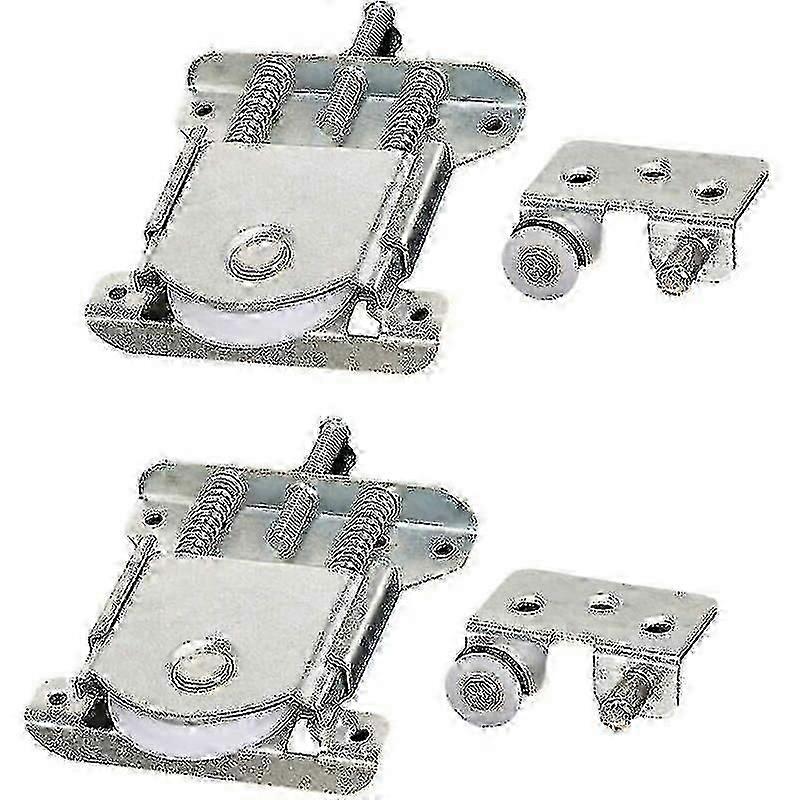 أبواب منزلقة لباب خزانة الملابس ، عجلات ، عجلات ، عجلات ، بكرات ، أدلة مع وسادة امتصاص الصدمات ، سعة الحمولة 20 كجم 2 قطعة