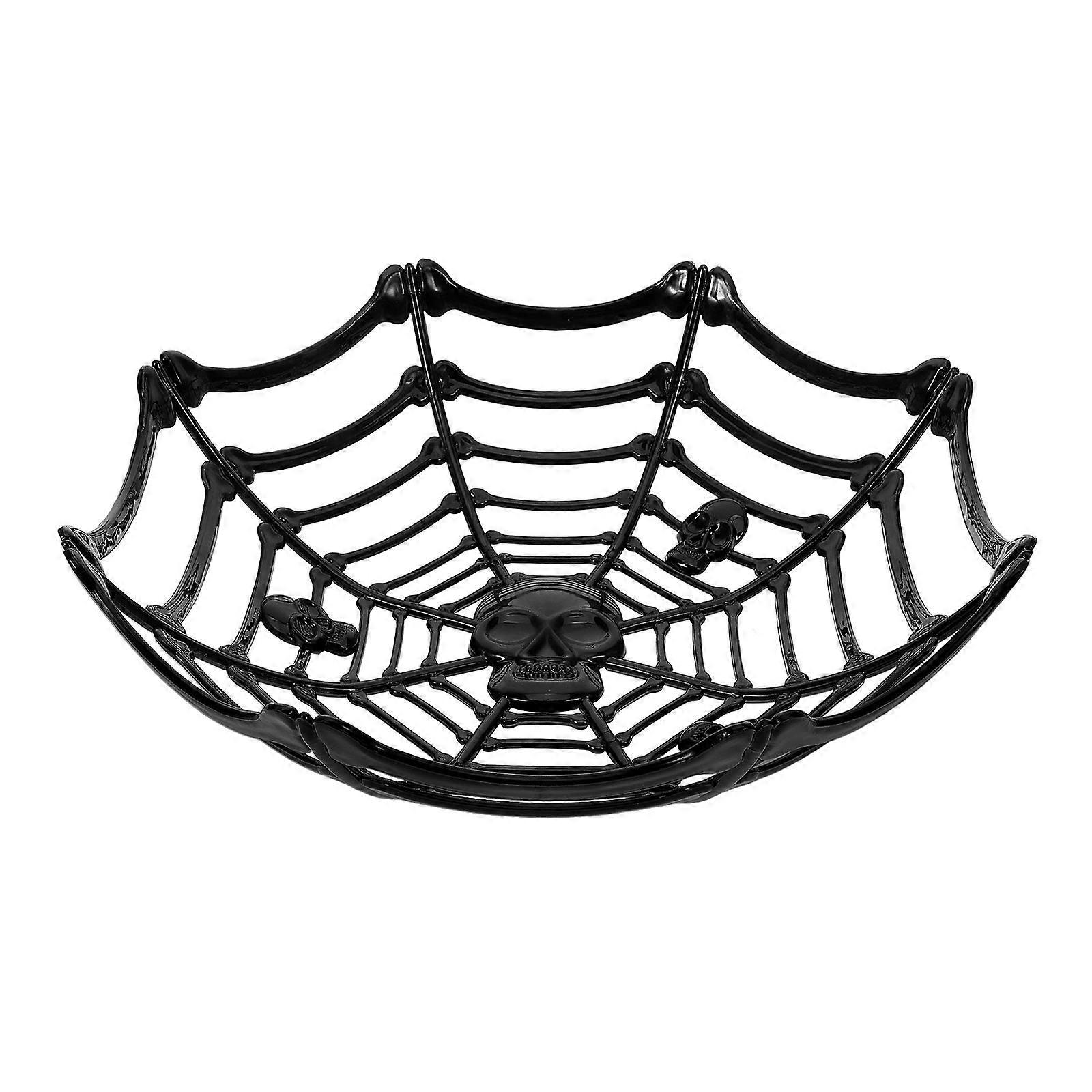 Spider Web Fruit Basket Table Snack Fruit Serving Bowl Candy Container Plastic Serving Basket