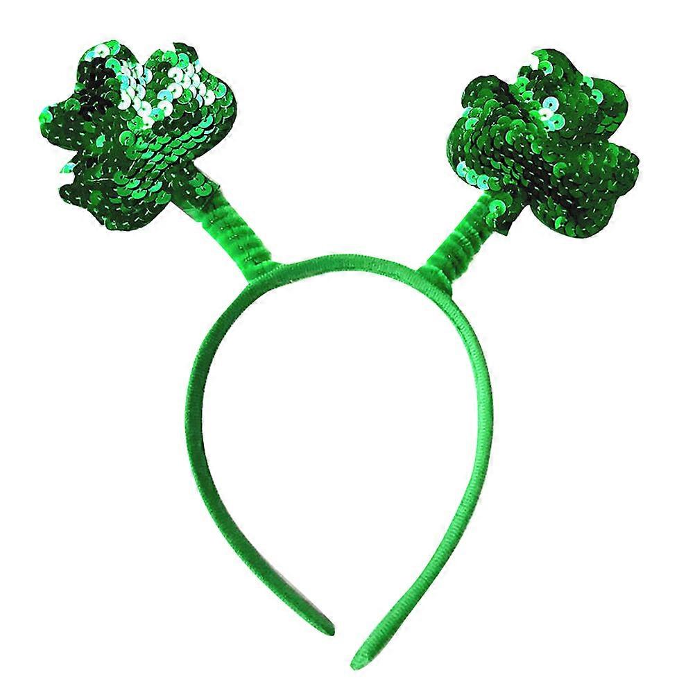 Sequins Clover Hair Hoops for St Patrick Day Party 8Pcs Green Headband