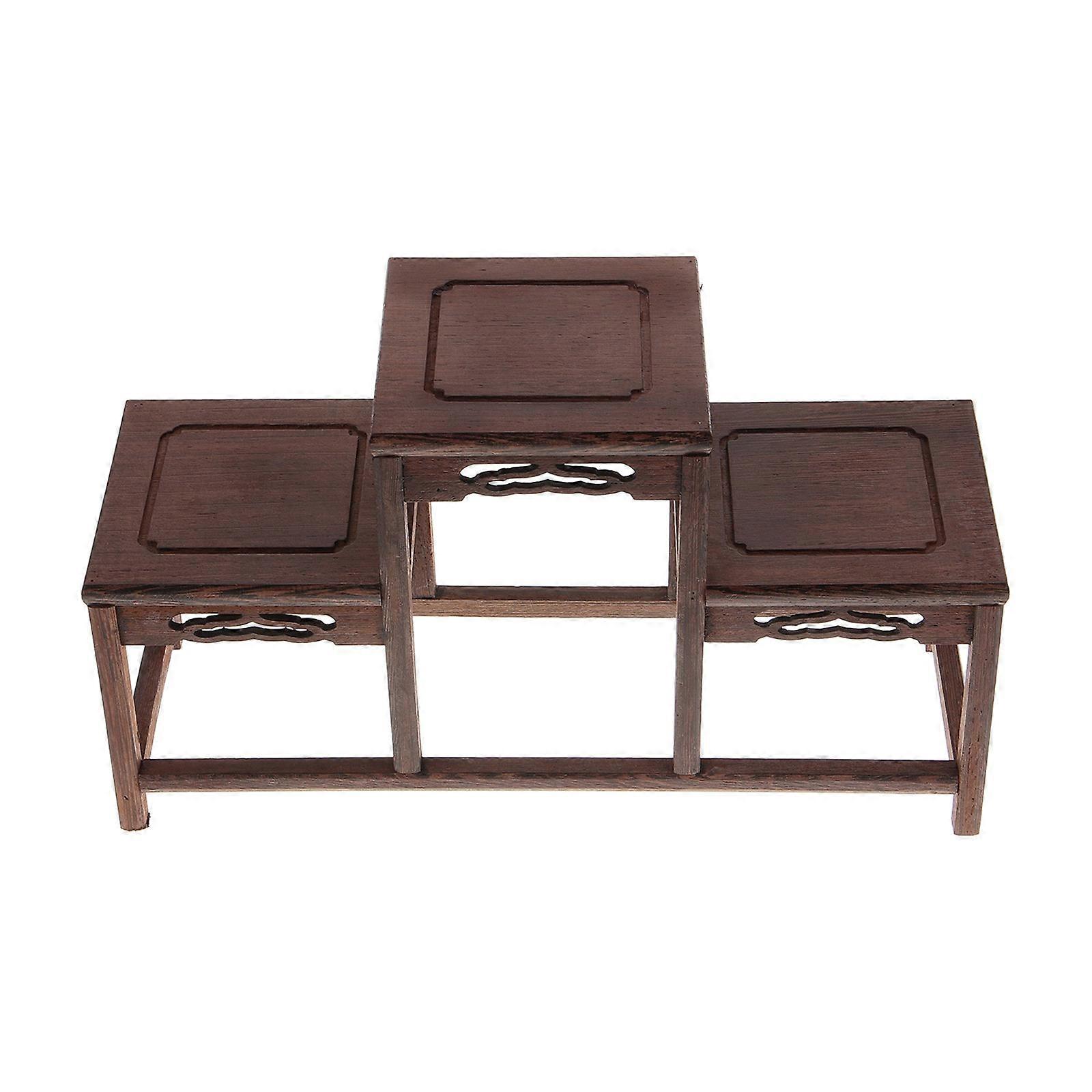 Wood Display Stand 2Pcs Wooden Shelf for Displaying Pictures and Artware