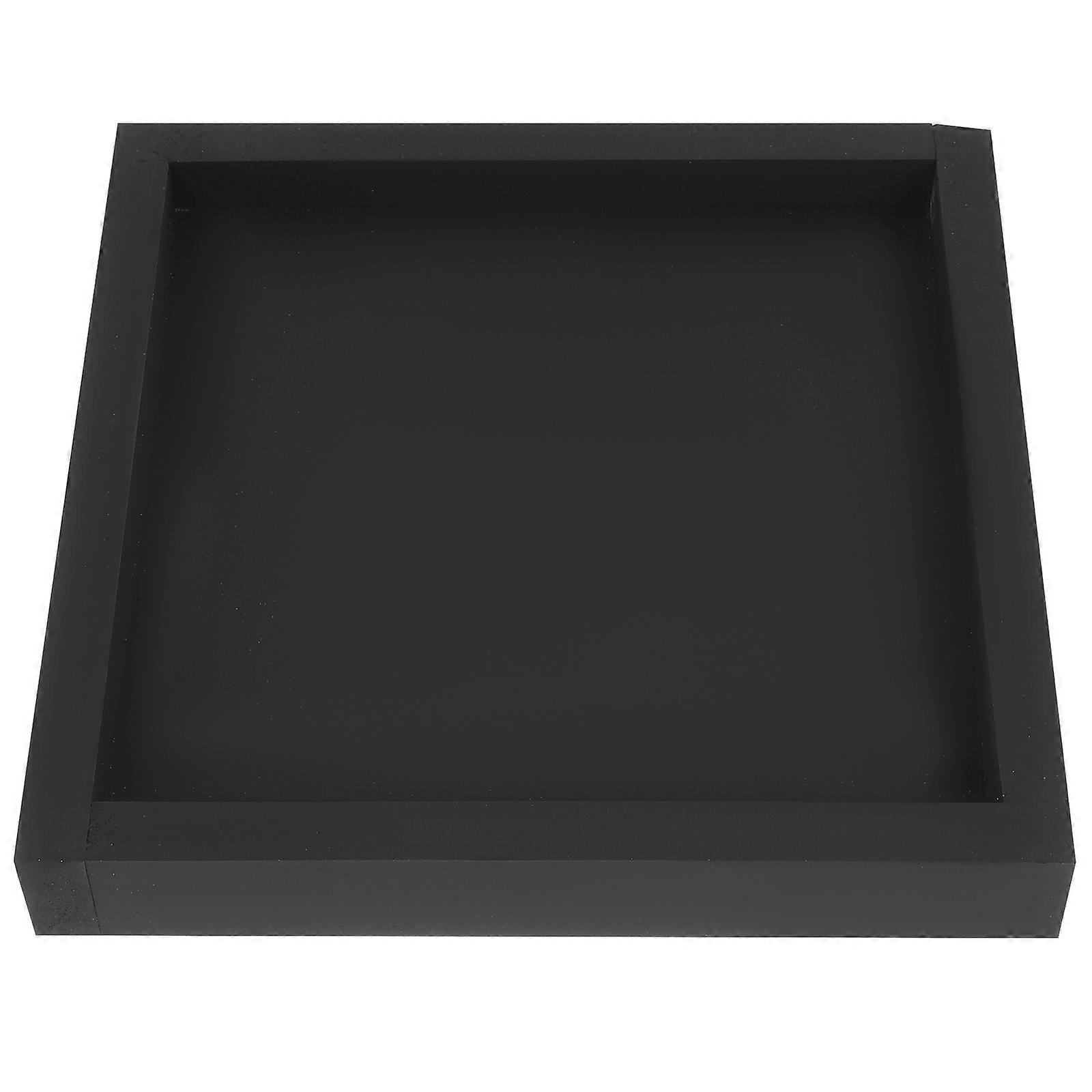 Multi-functional Black Plastic Pot Tray For Indoor And Outdoor Use 20x20cm 3Pcs Leakproof Support