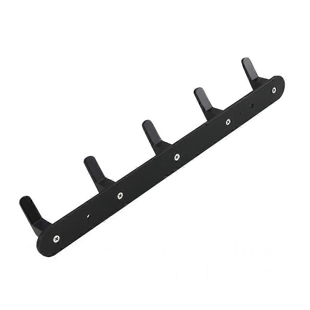 Metal Hanger Hooks for Holding 2Pcs Zinc Wall Mounted Robe Hook Rail Black with 5 Pegs