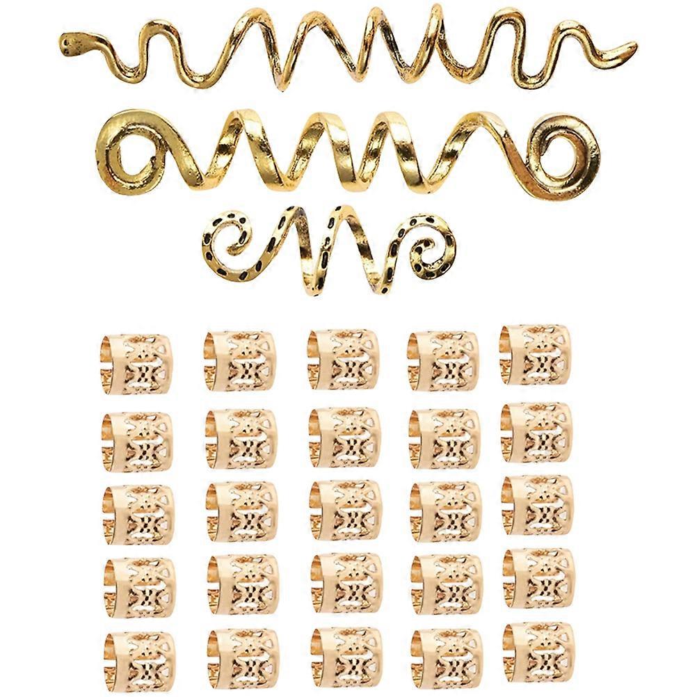 Spiral Braid Hair Charms With Smooth Texture Suitable For Fashion Events And Personal Styling In Golden Color 84 Pcs