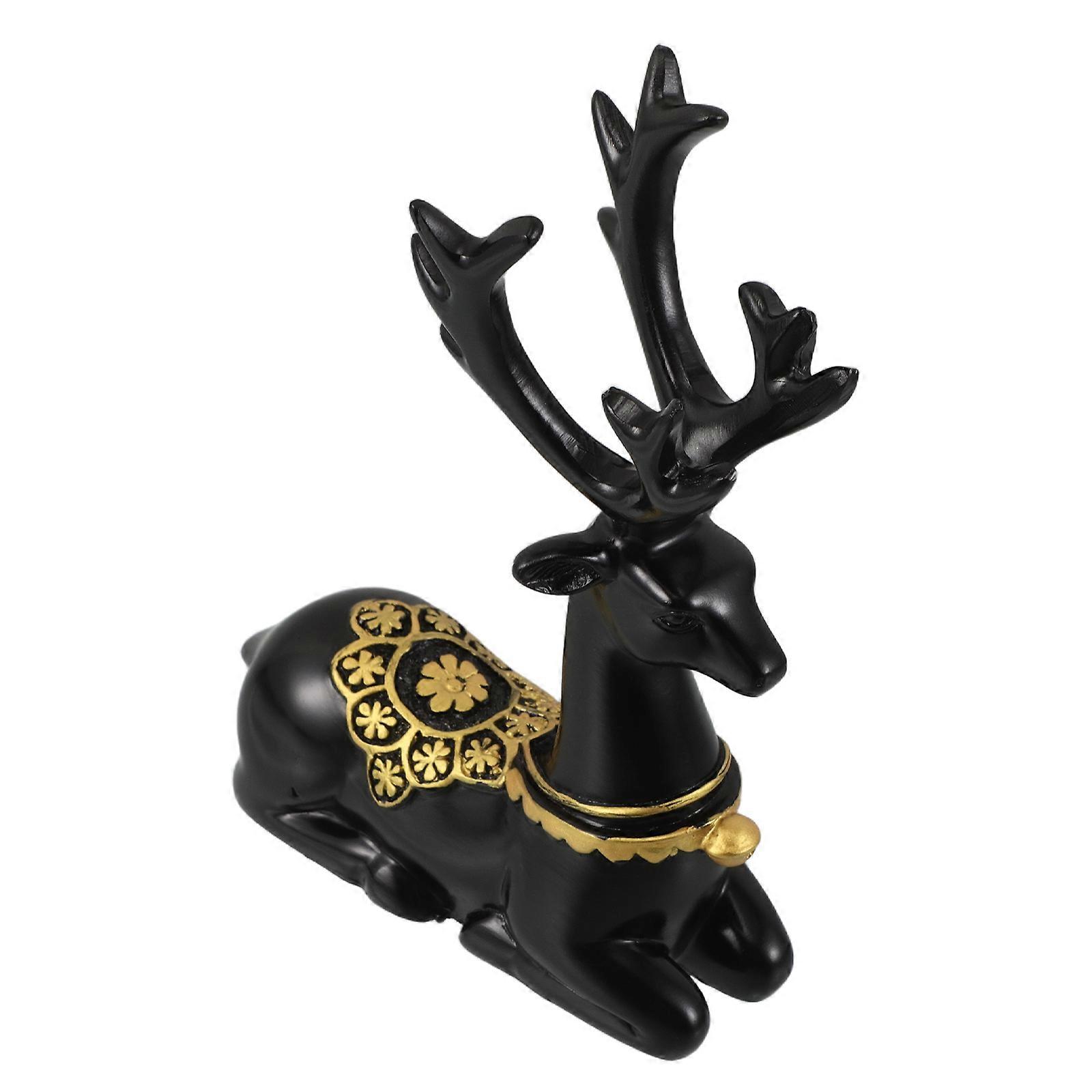 Creative Resin Deer Car Accessory for Dashboard Decoration 5Pcs Set