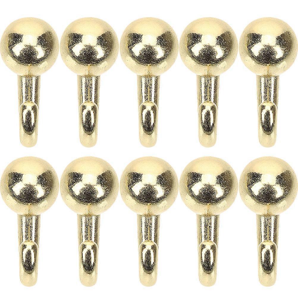 Golden Metal Hanging Push Pin Hook Hooks For Pictures In Home Office Shopping Mall 30 Pcs Round Head Design