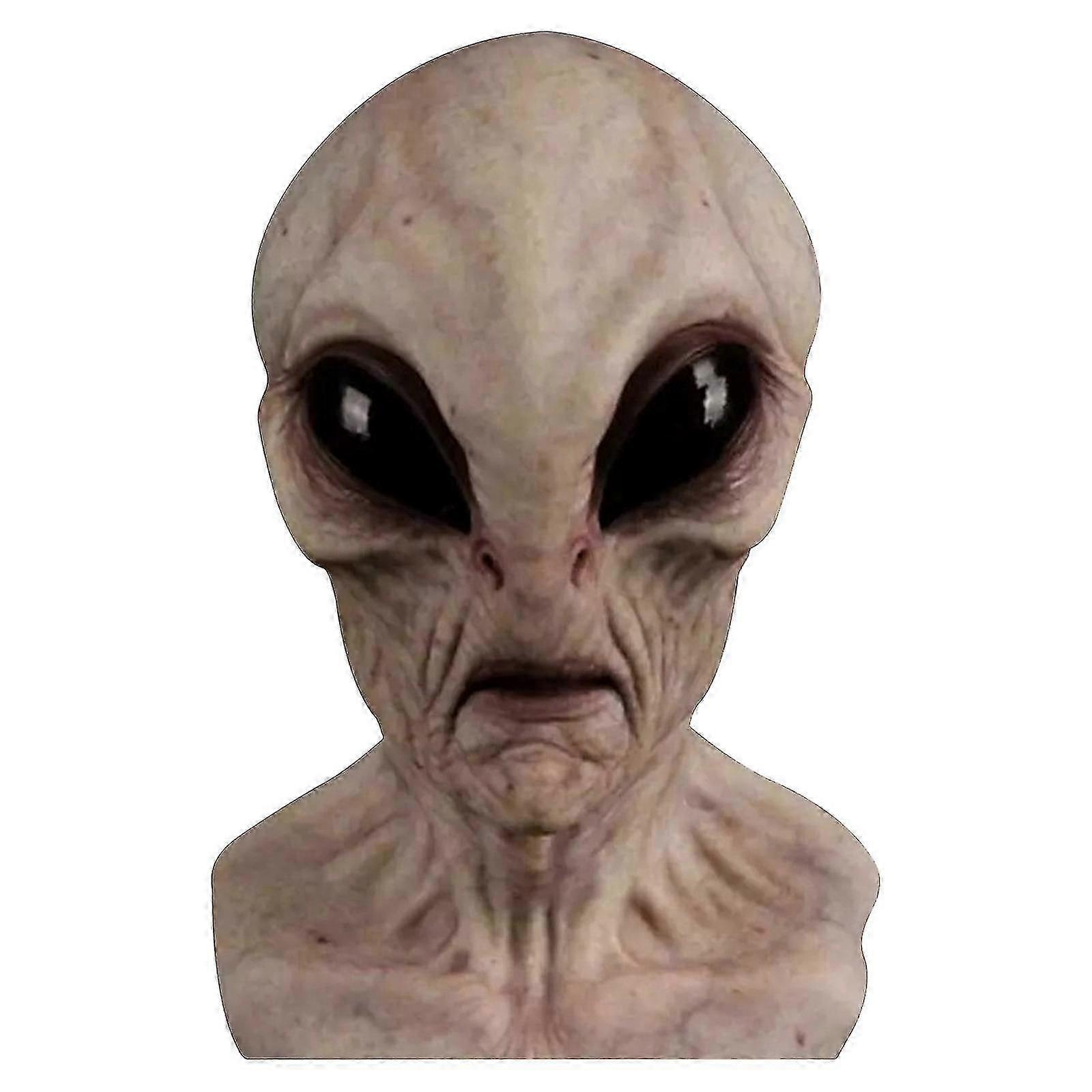 mimozemská latexová maska halloween mimozemšťan hororová maska pokrývka hlavy (mimozemšťan [šedá])