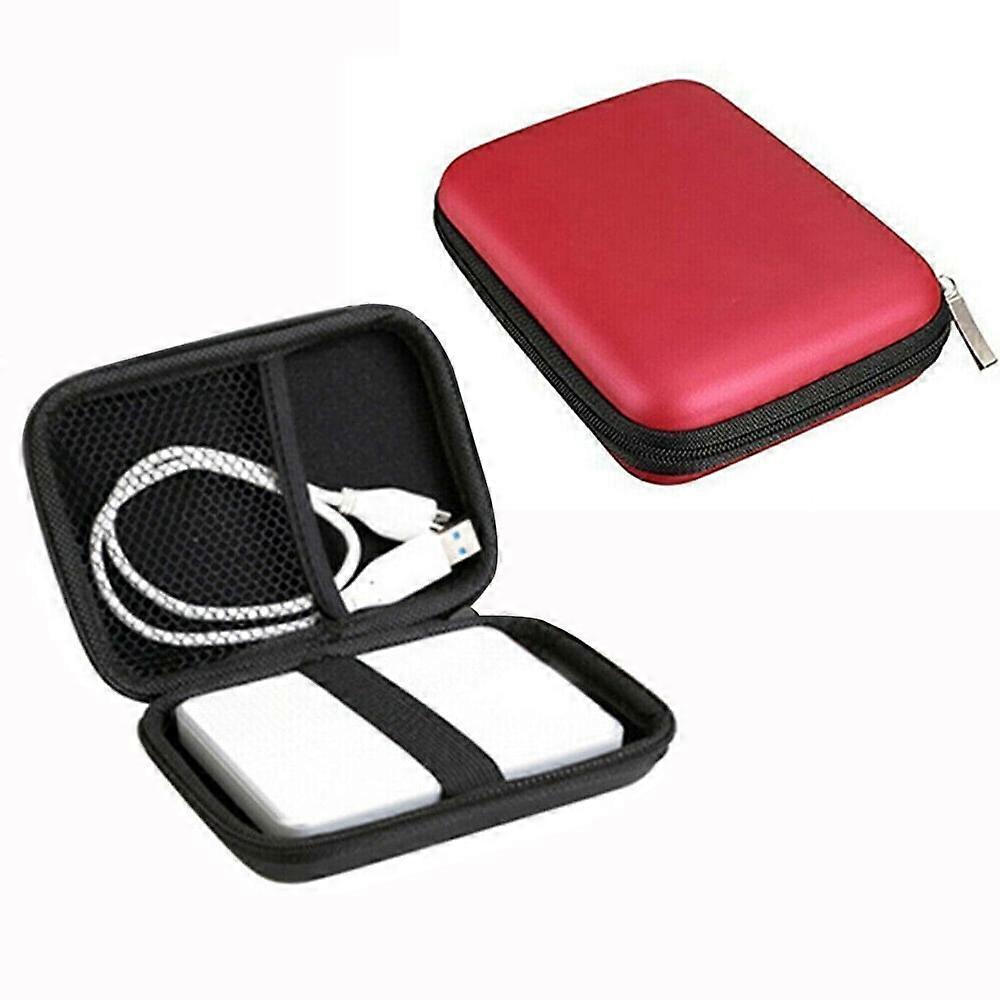 EVA Shockproof Travel Case for 2.5" External HDD, Portable Storage Pouch Compatible with WD Elements, Seagate, USB Hard Drive