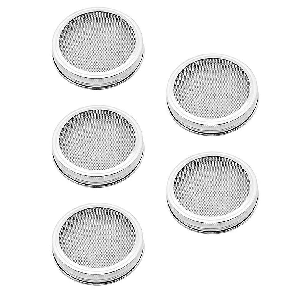 Sprouting Lids Stainless Steel for Jar Straining 10Pcs Silver Set