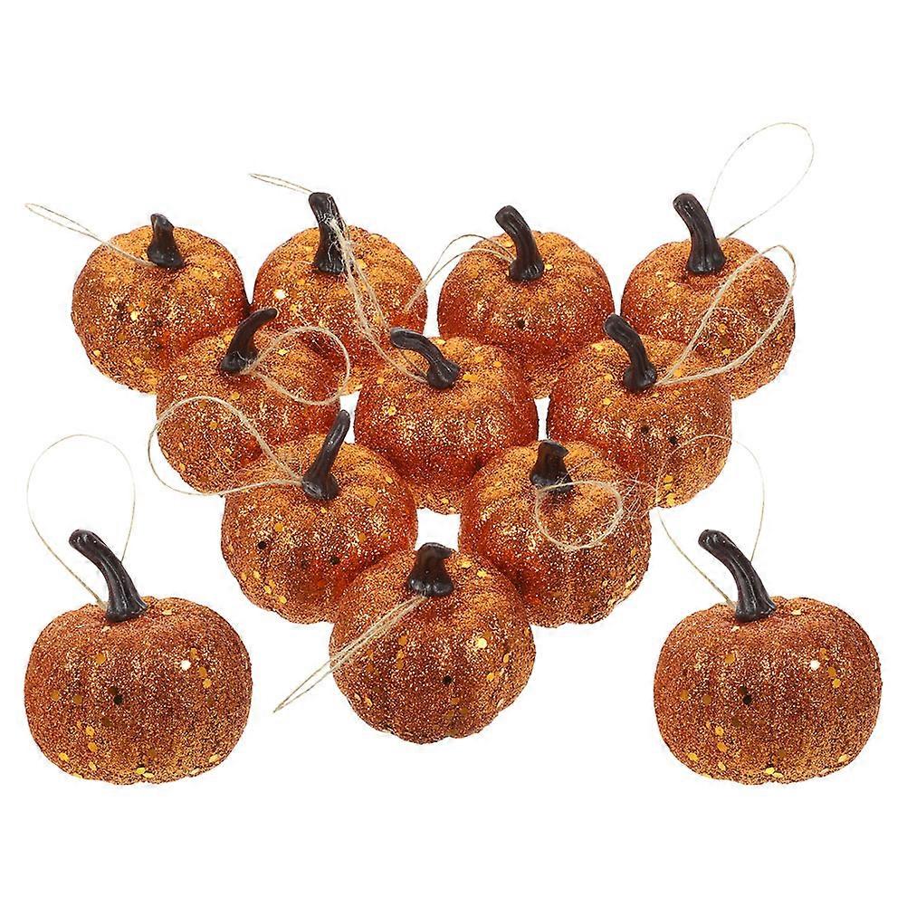 Fall Harvest Pumpkin Ornaments Artificial Foam Halloween Pumpkins 24Pcs