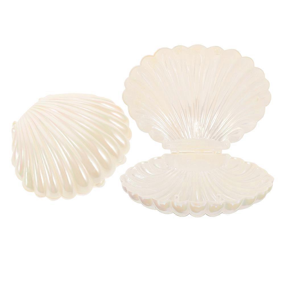 Plastic Seashell Jewelry Box Organizer for Desktop Storage 8 Pieces