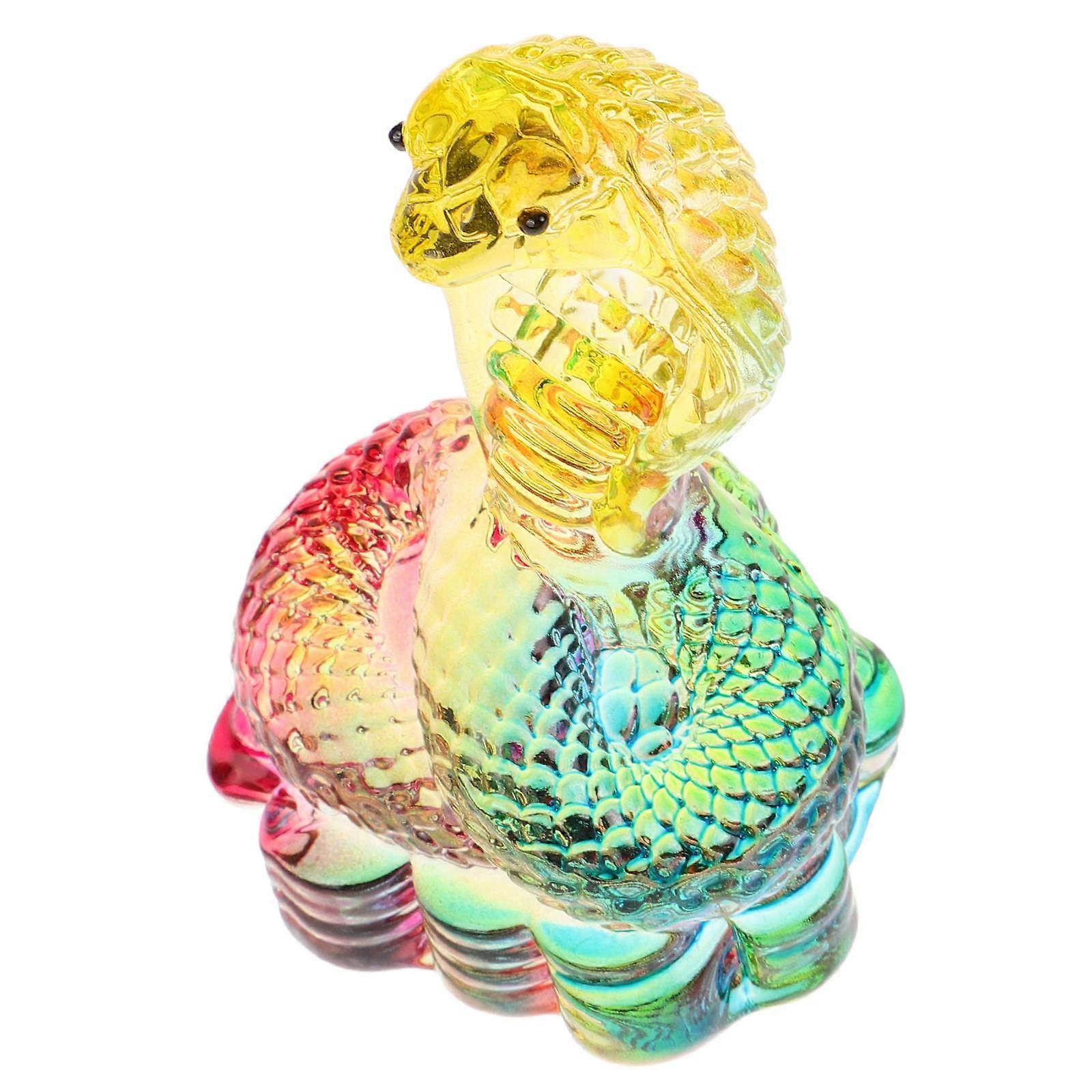 Crystal Snake Figurine Snake Sculpture Decoration 2Pcs for Desktop Display