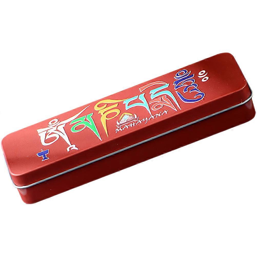 Incense Storage Case 3Pcs Portable Holder For Travel And Home Use Red Cylindrical Design For Aroma Storage